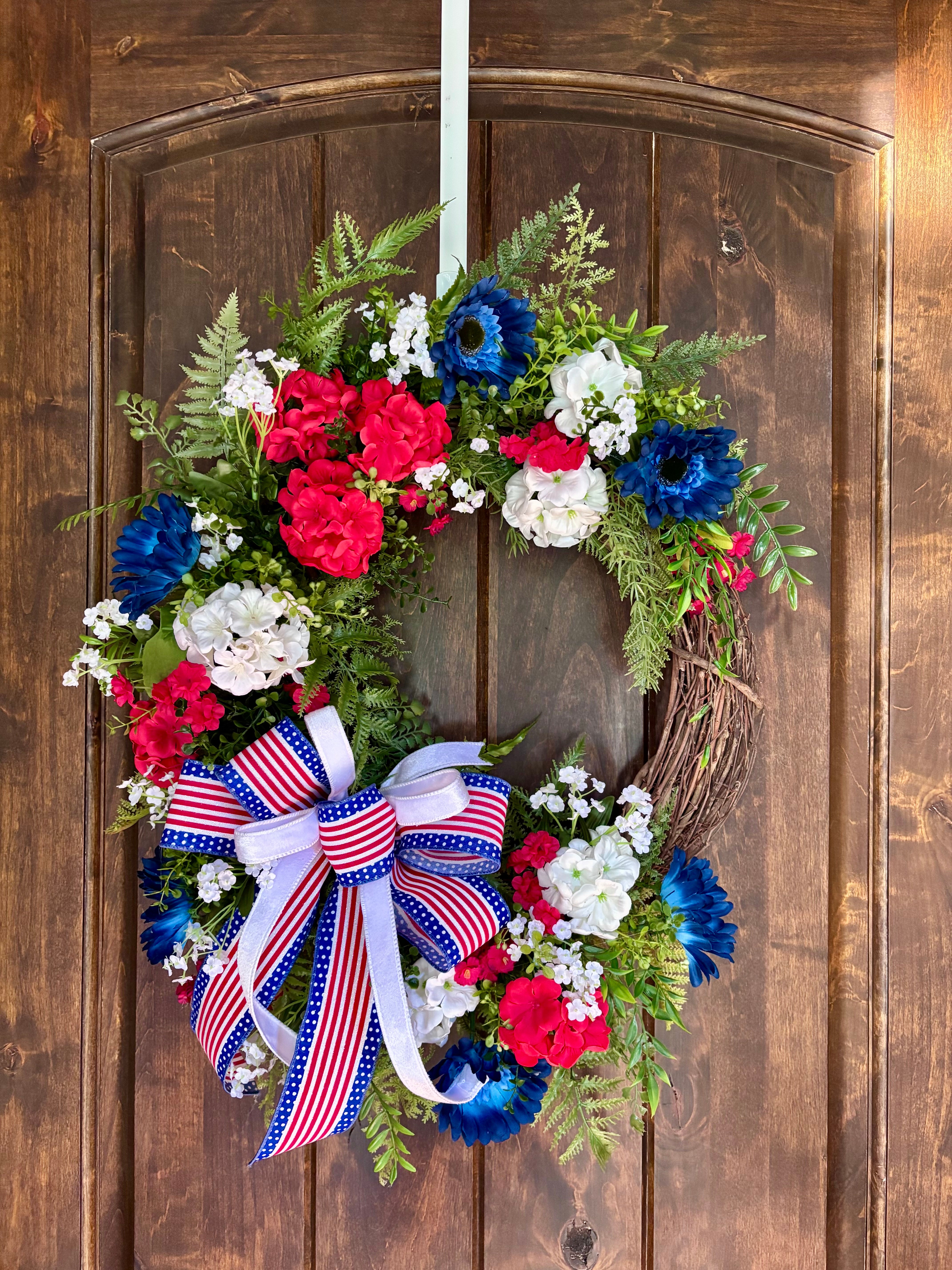 Made to Order All American Floral Grapevine Wreath