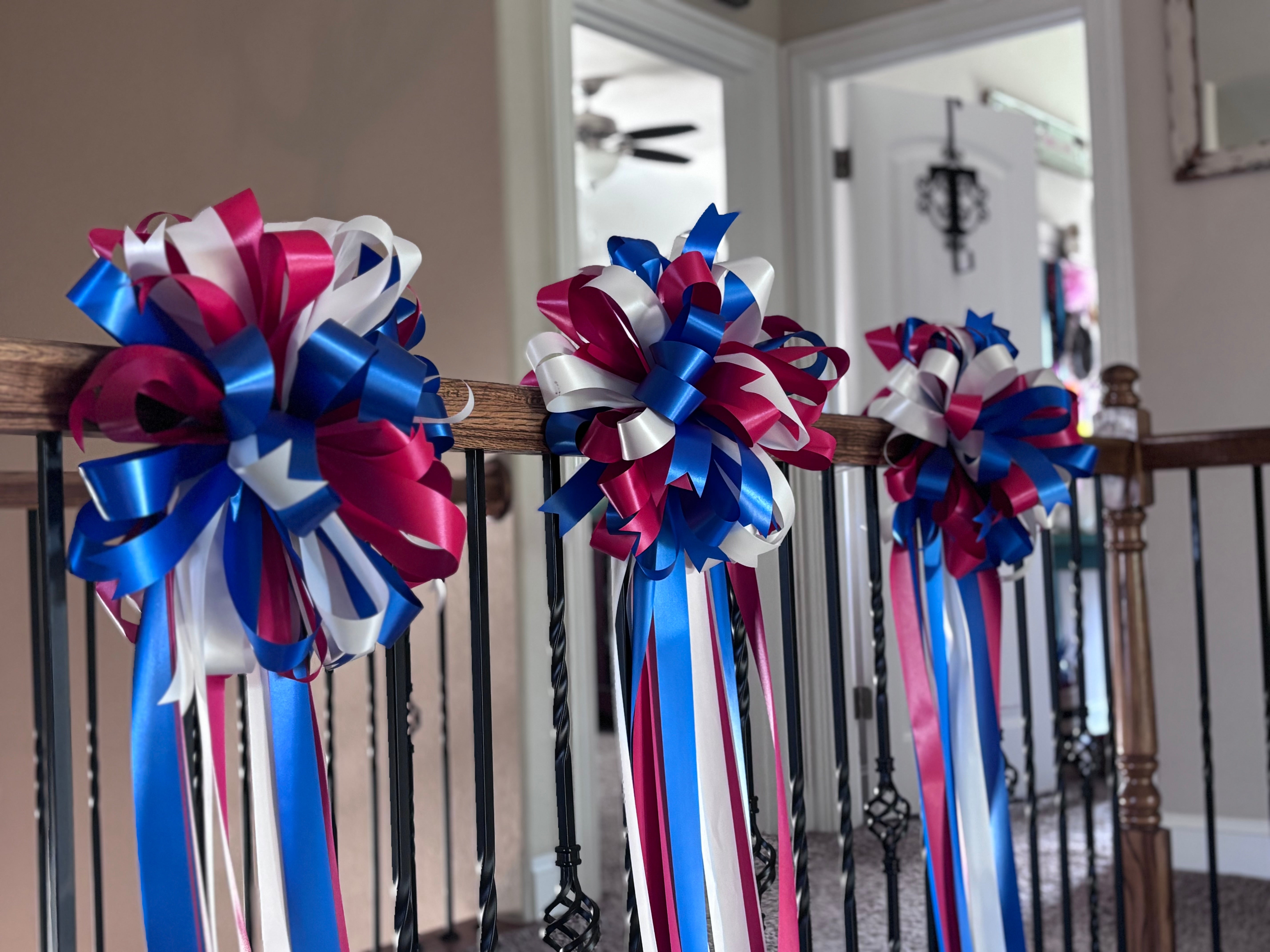 Extra Full Patriotic Bows with Streamers