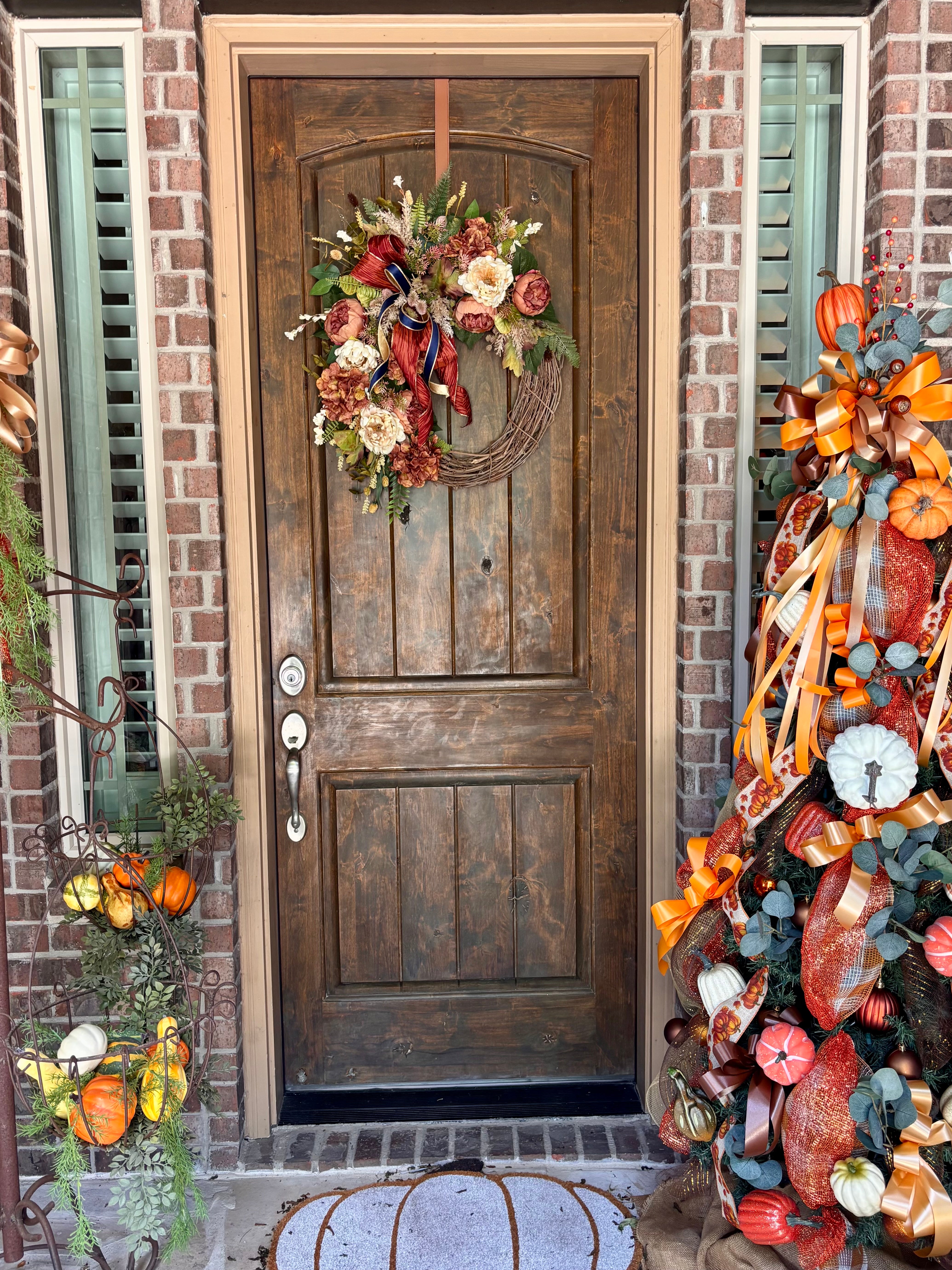 Autumn Elegance Peony and Hydrangea Wreath