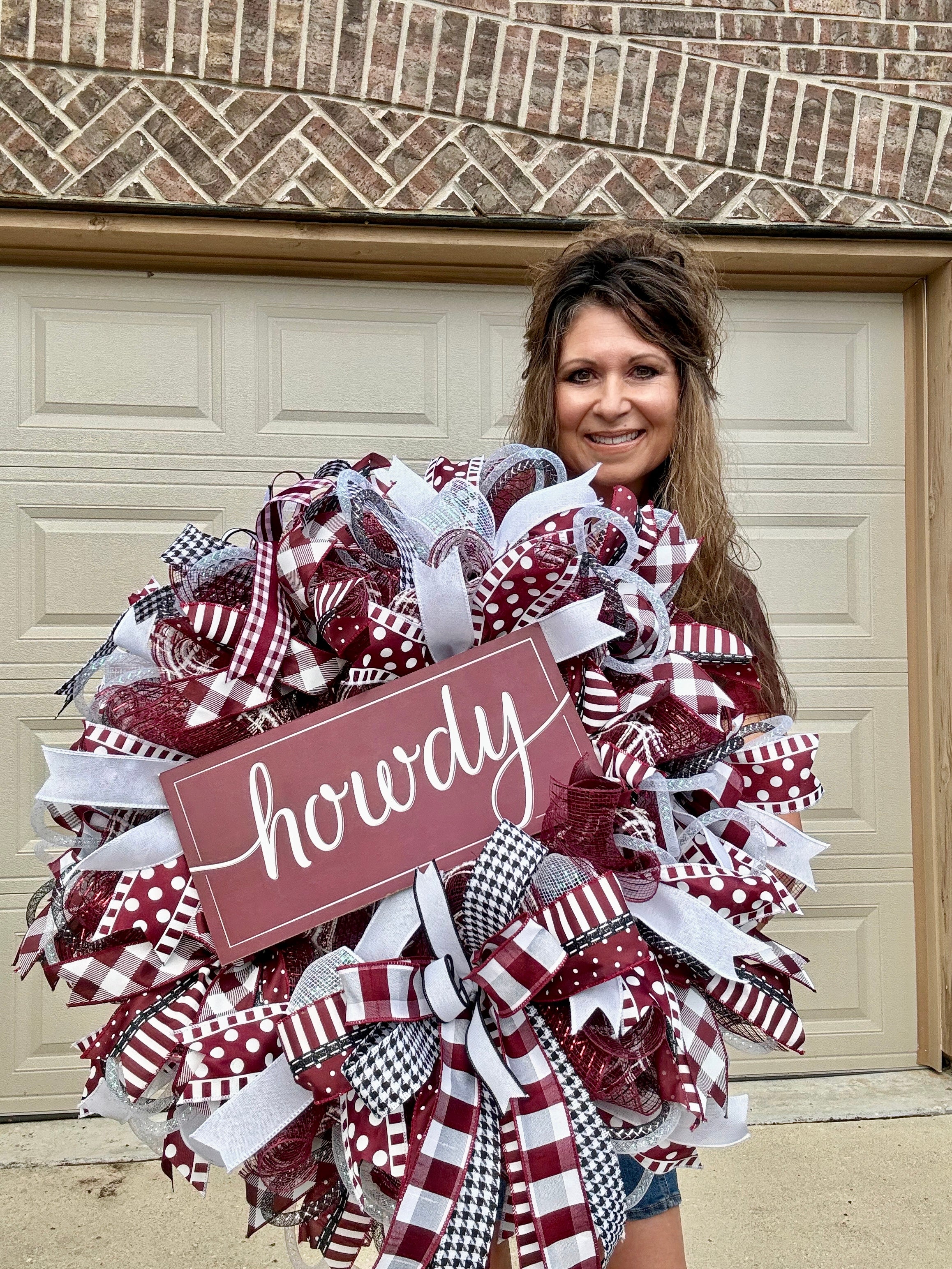 Made to Order TAMU Full Ribbon Wreath