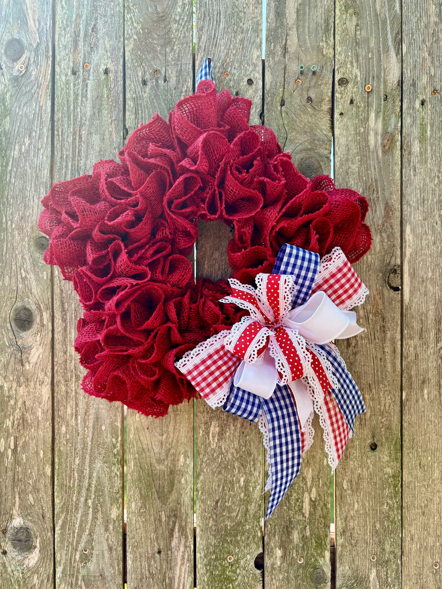 Made to Order Star Burlap Wreath