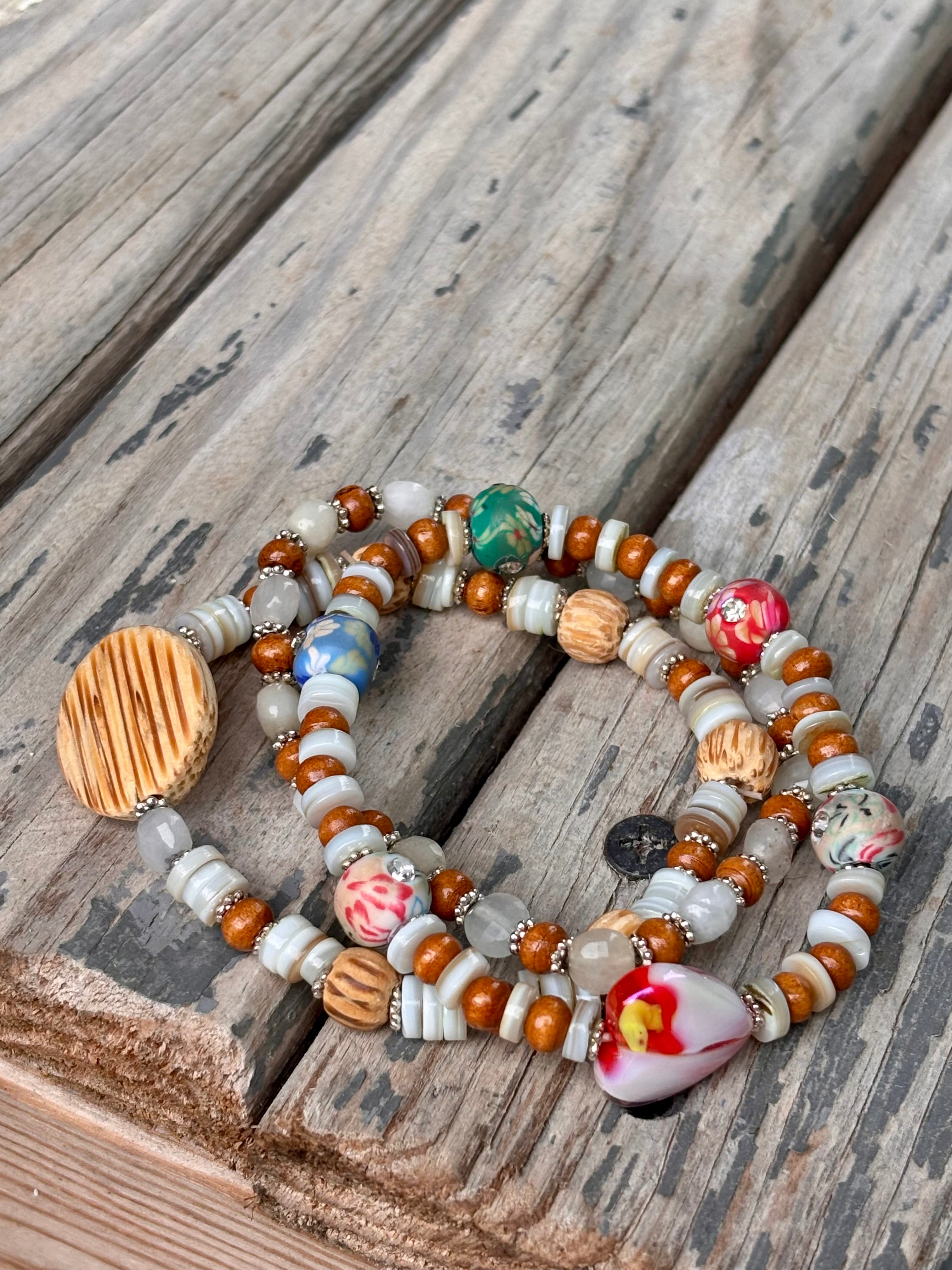 Blushing Heart Bracelet Trio