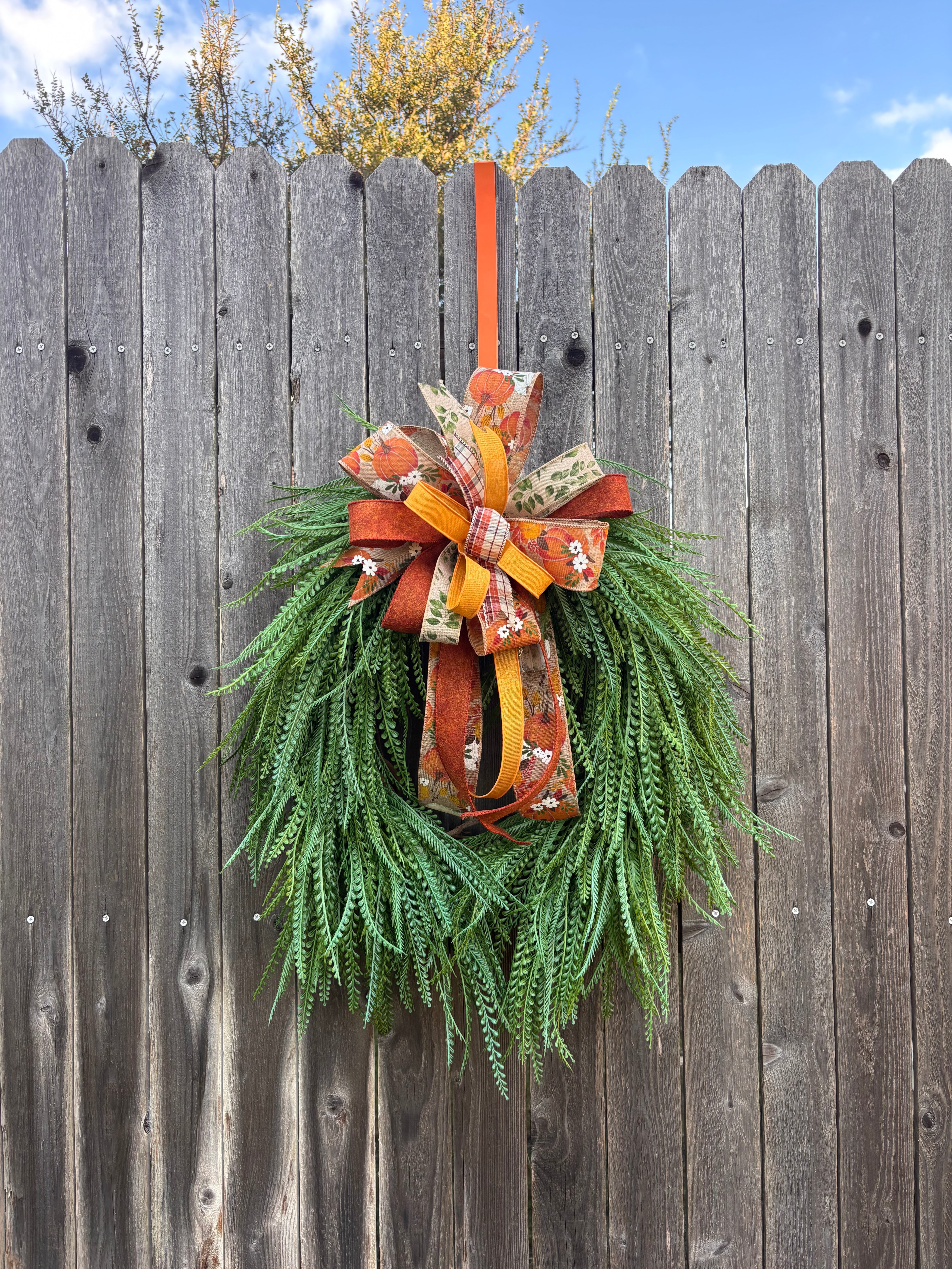 Made to Order Button Fern Interchangeable Fall Bow