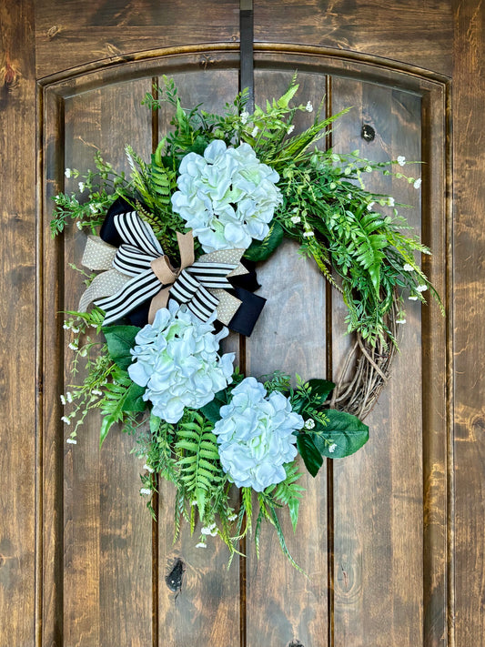 Made to Order Hydrangea Grapevine Wreath