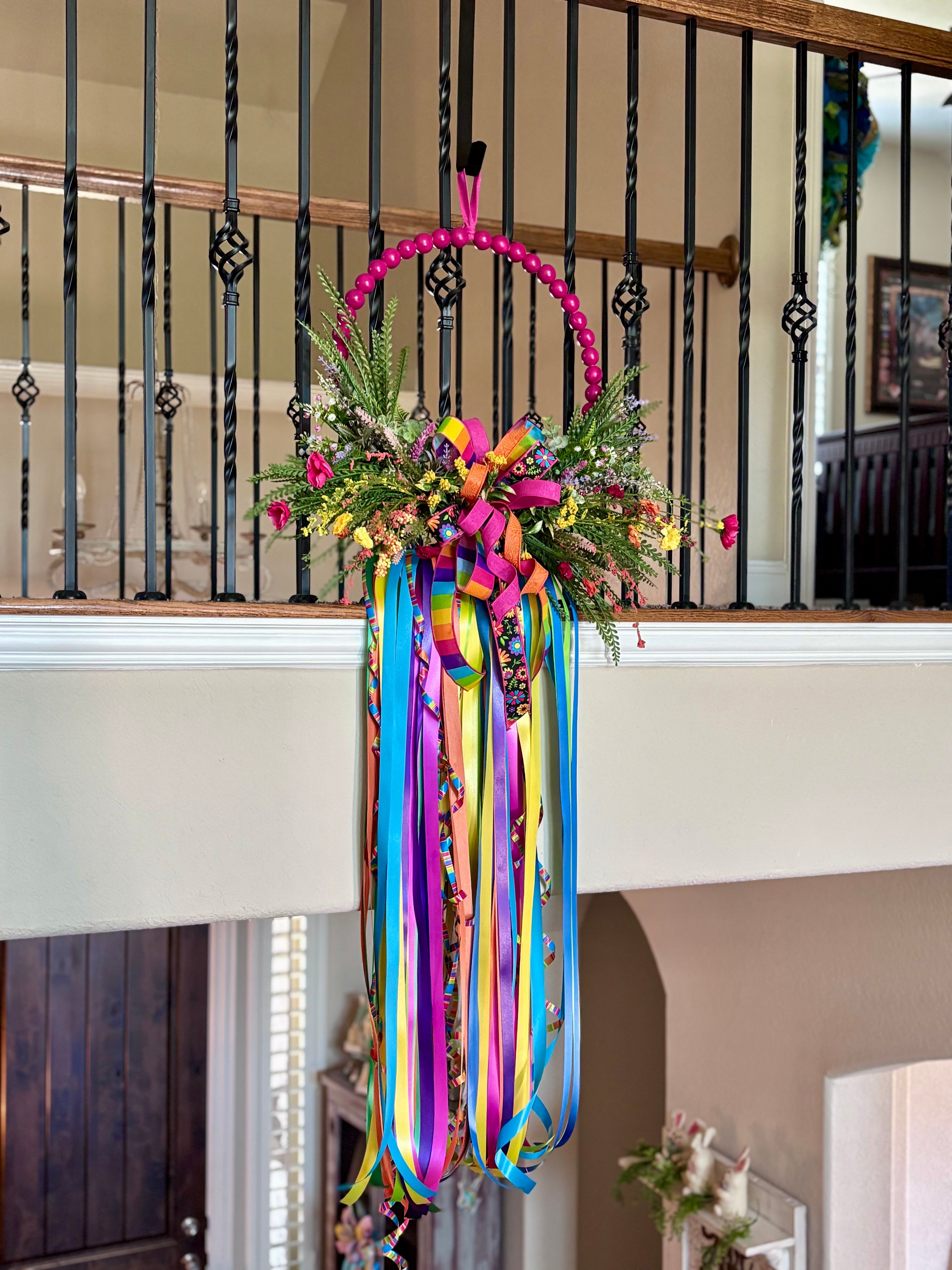 Made to Order Fiesta Flower Burst Beaded Wreath