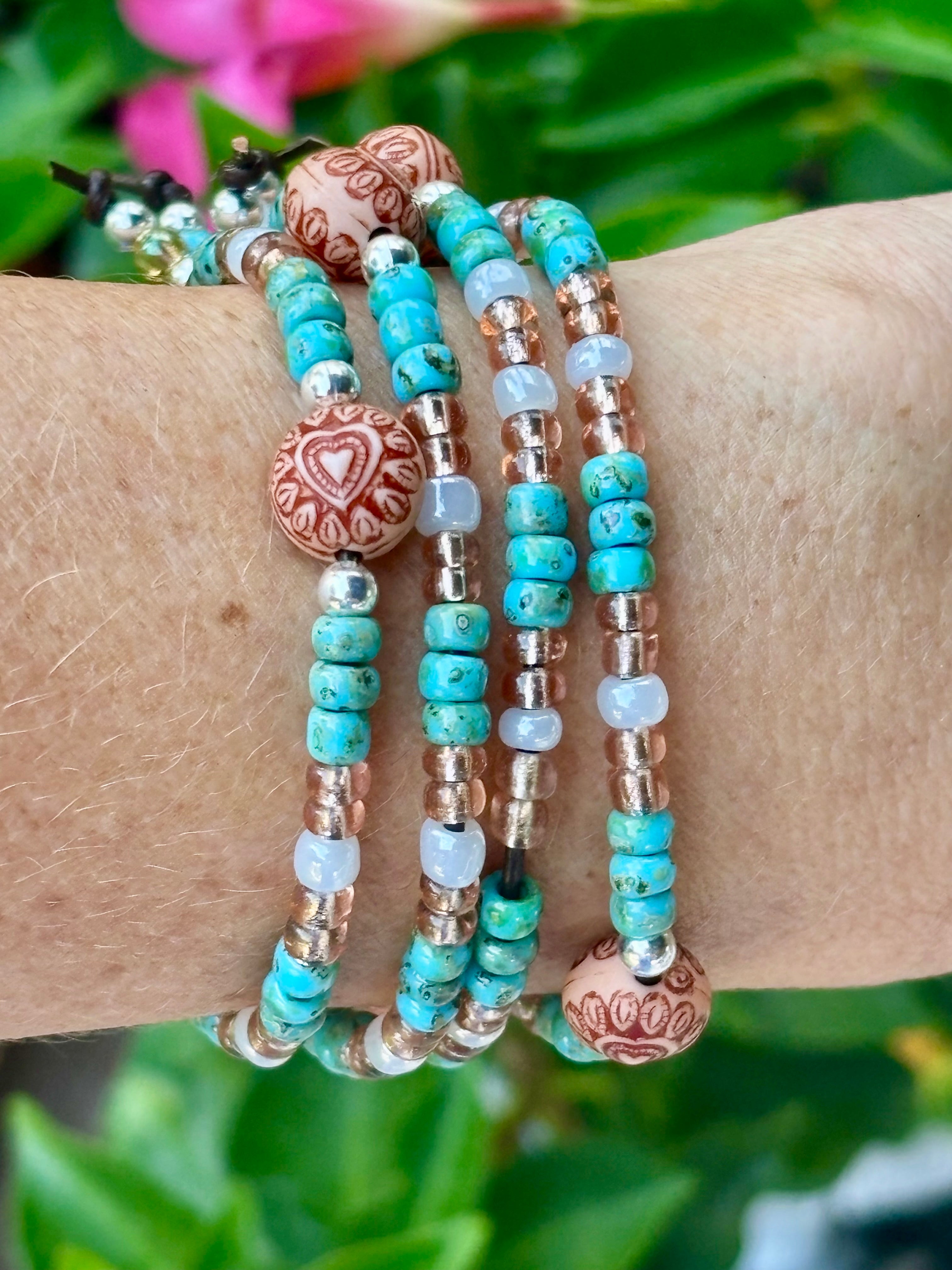 Made to Order Boho Four-Strand Leather Bracelet