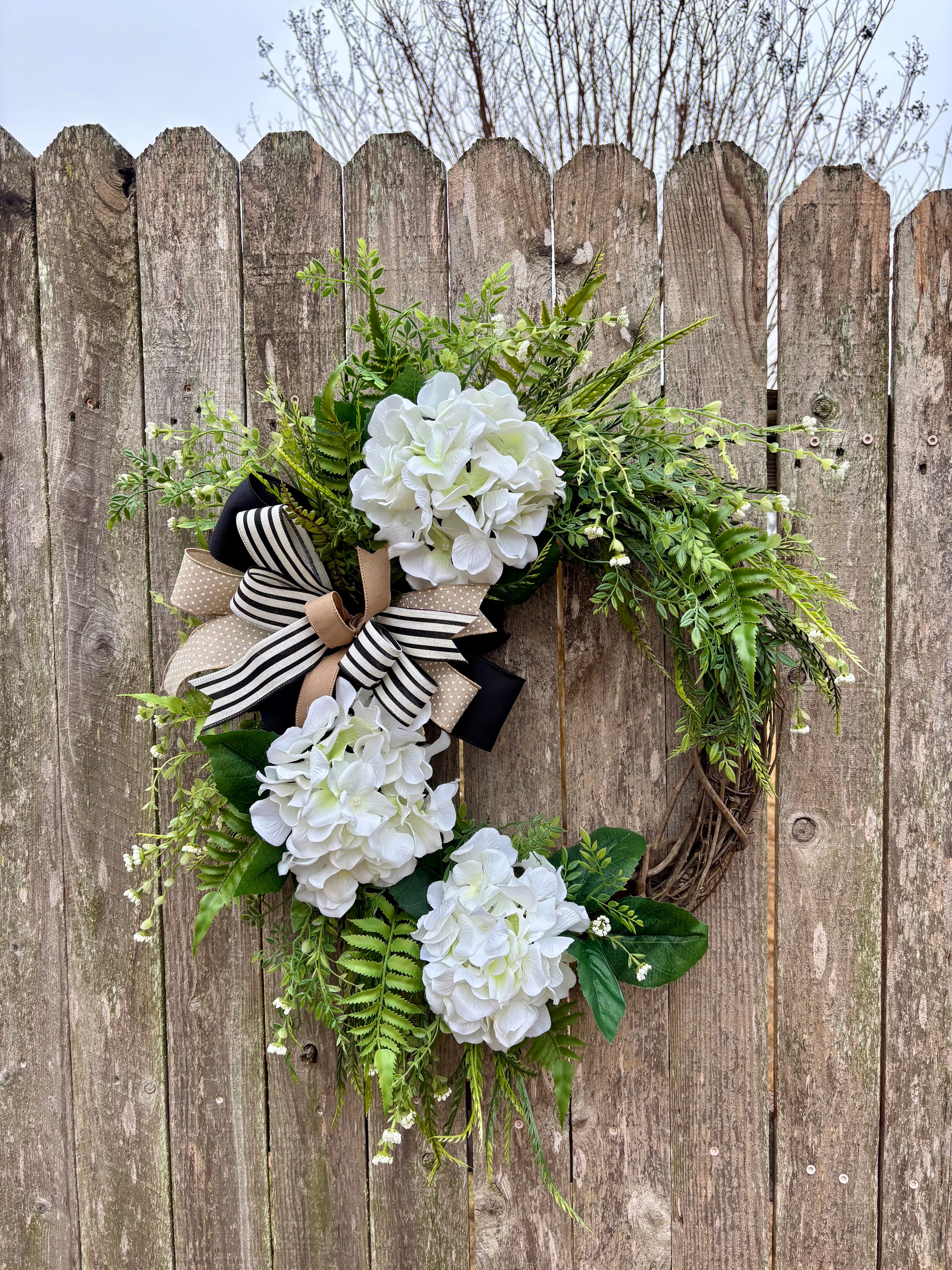 Made to Order Hydrangea Grapevine Wreath