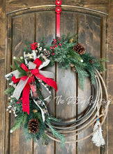 Load image into Gallery viewer, Cowboy Christmas Lasso Wreath
