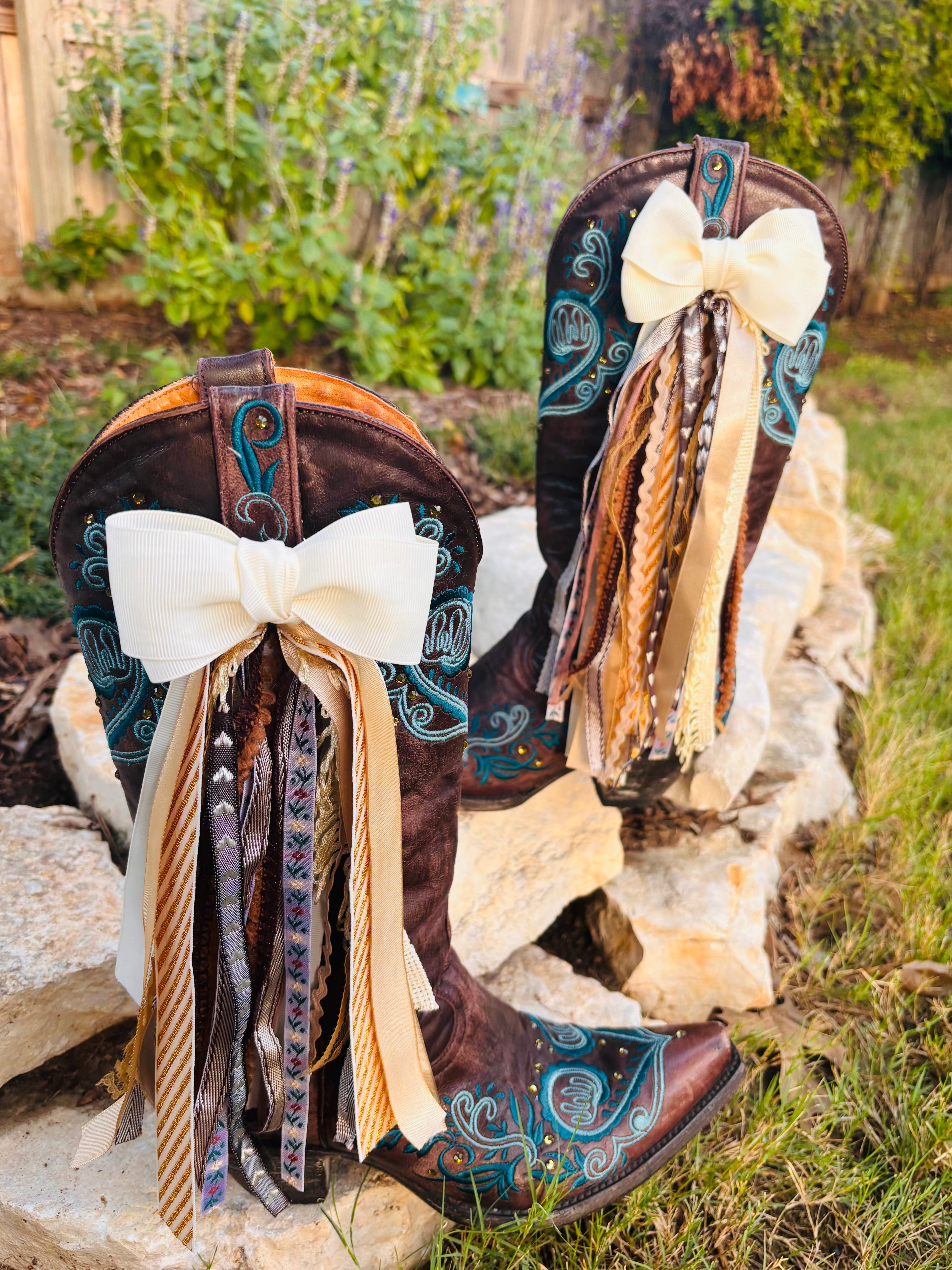 Already Made Falling for You Boot Bows