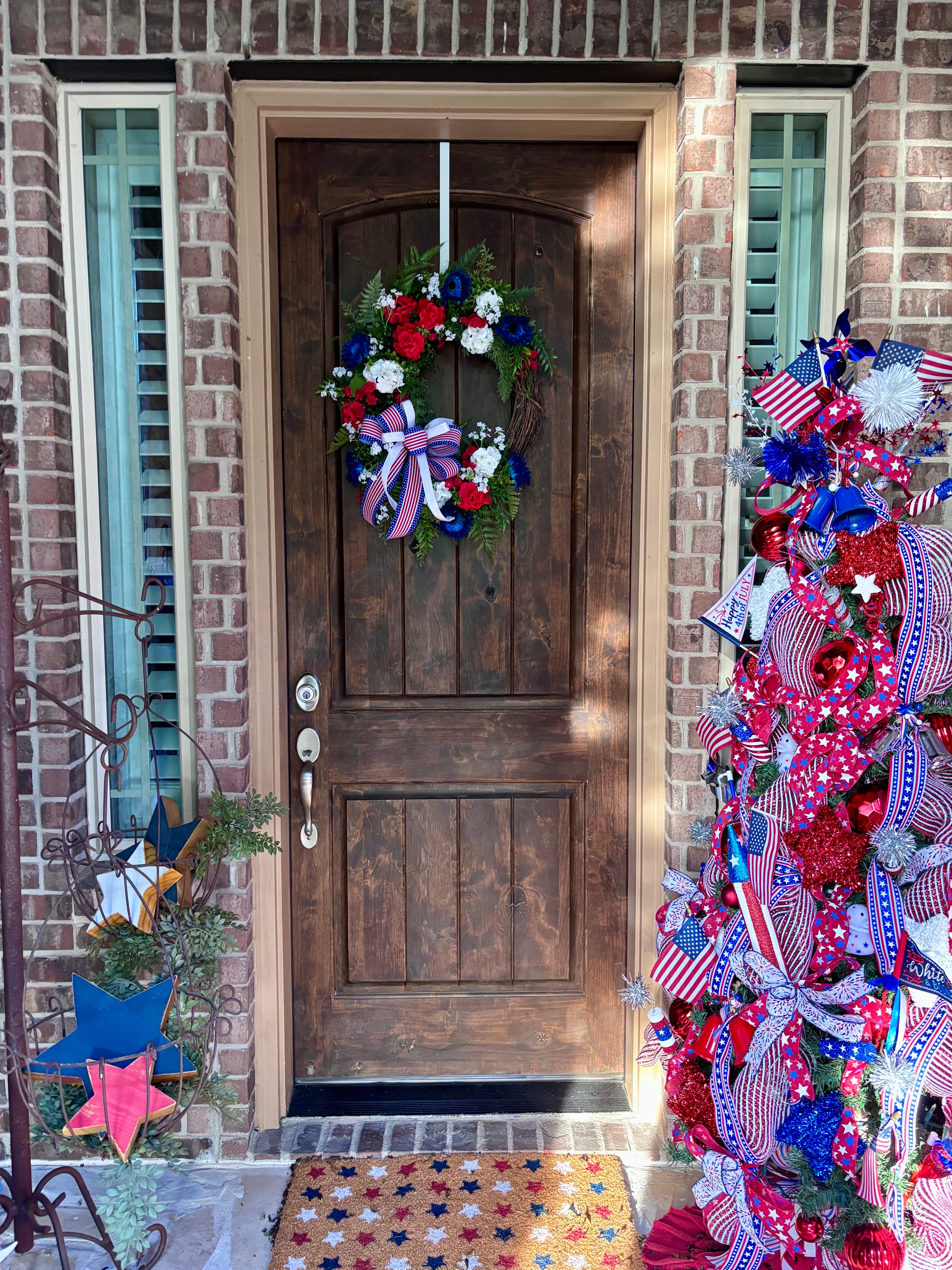 Made to Order All American Floral Grapevine Wreath