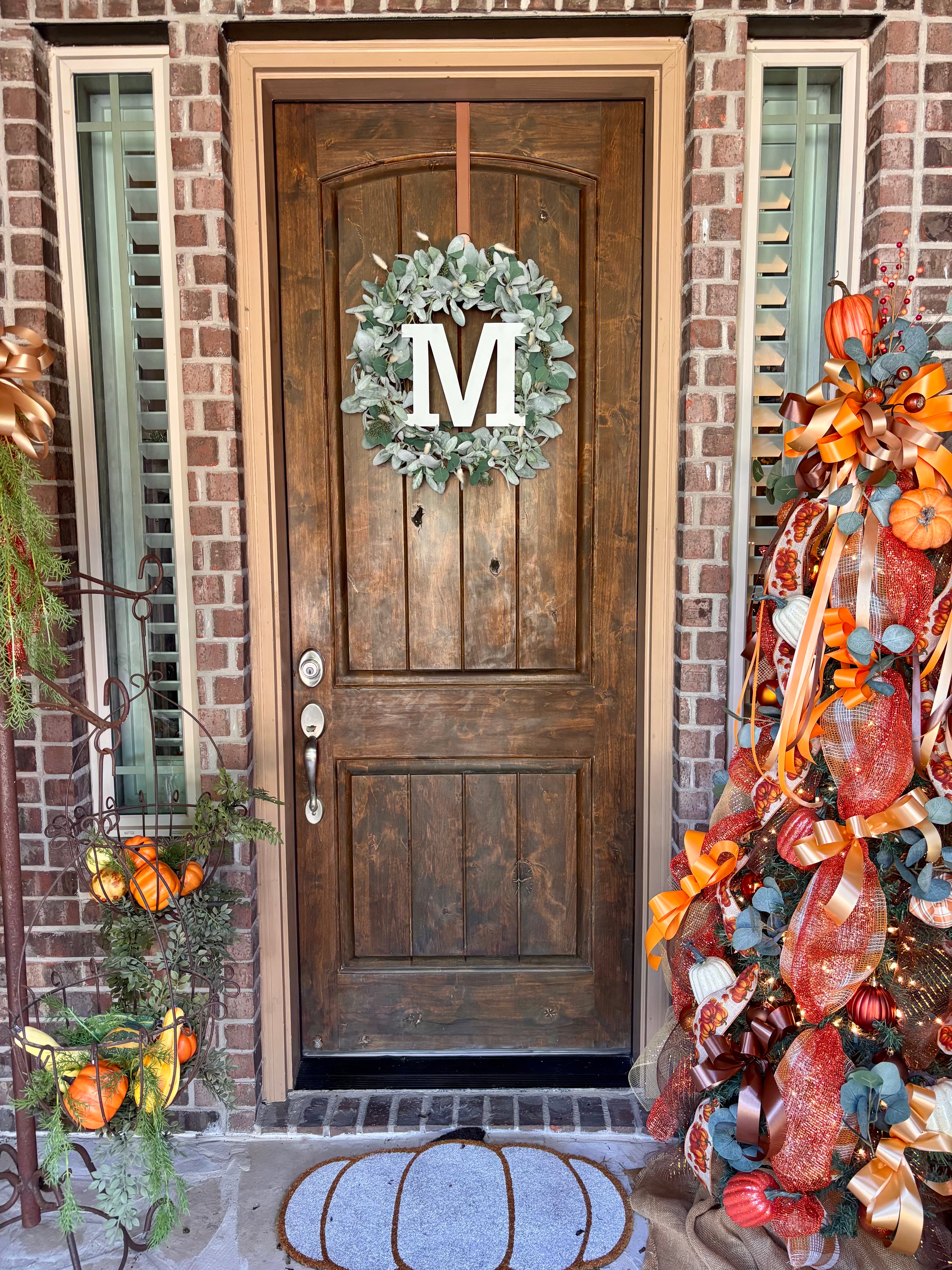 Made to Order Everyday Lambs Ear Monogram Wreath