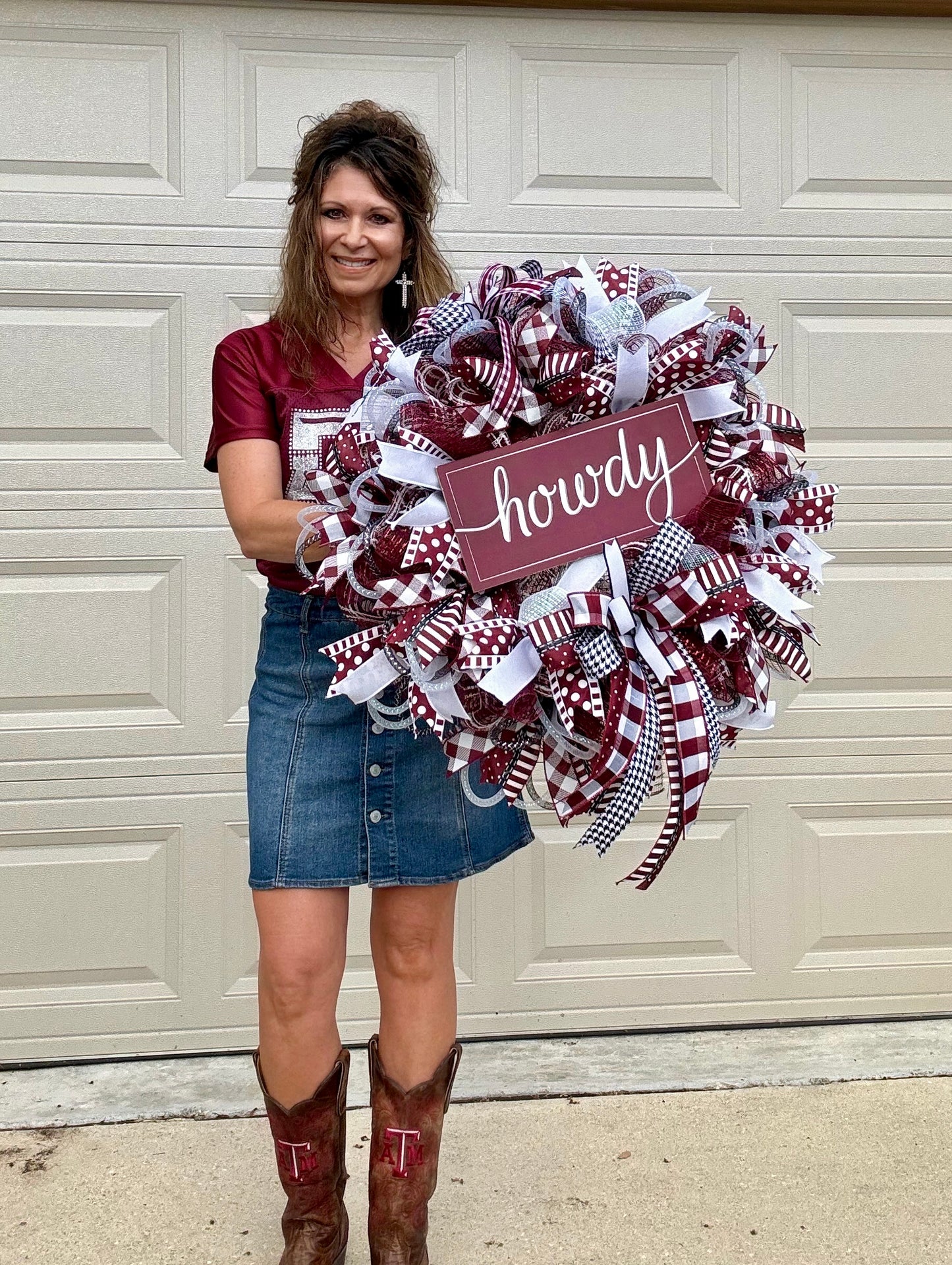 Made to Order TAMU Full Ribbon Wreath