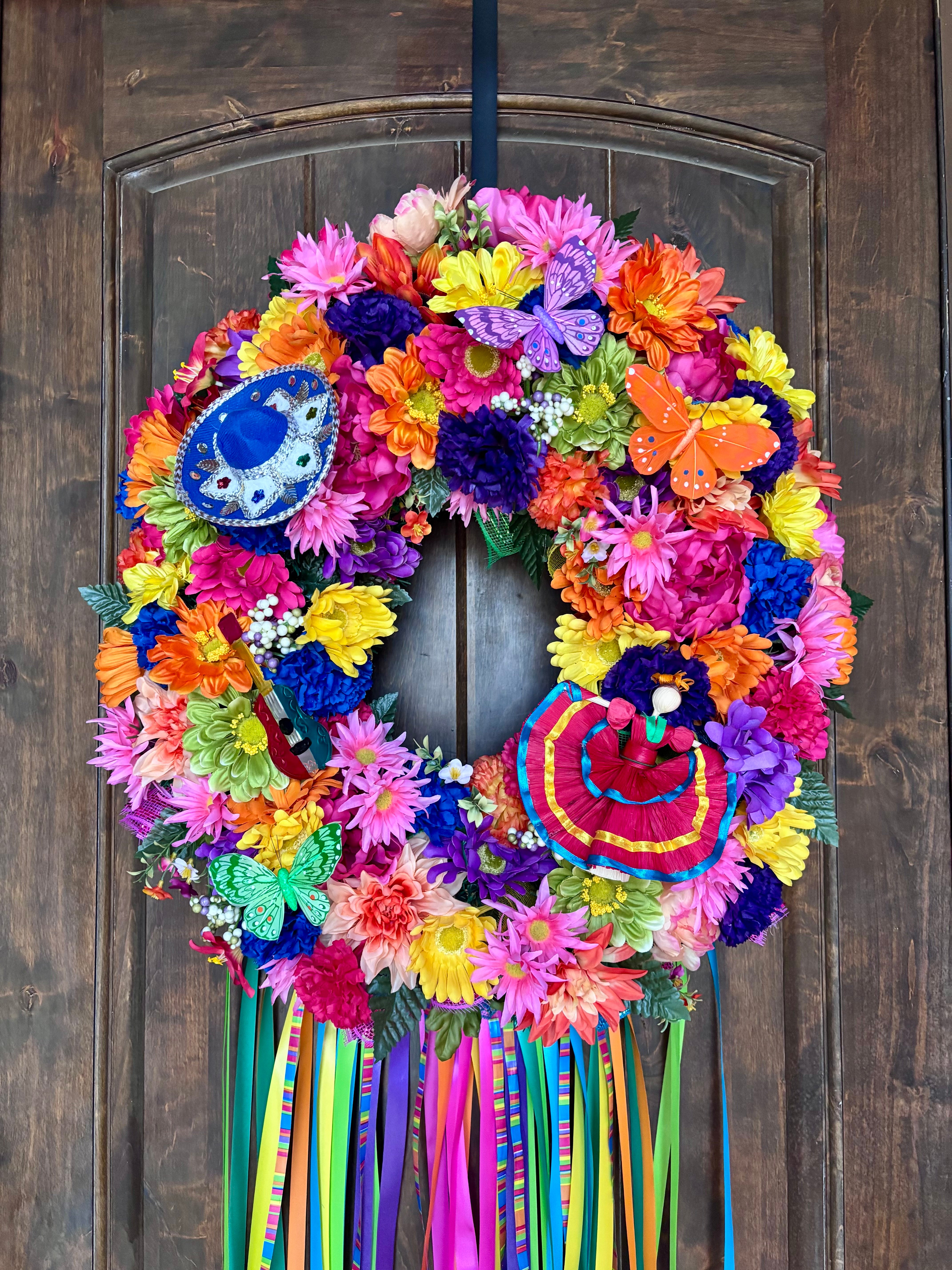 Simply Fabulous Floral Fiesta Wreath