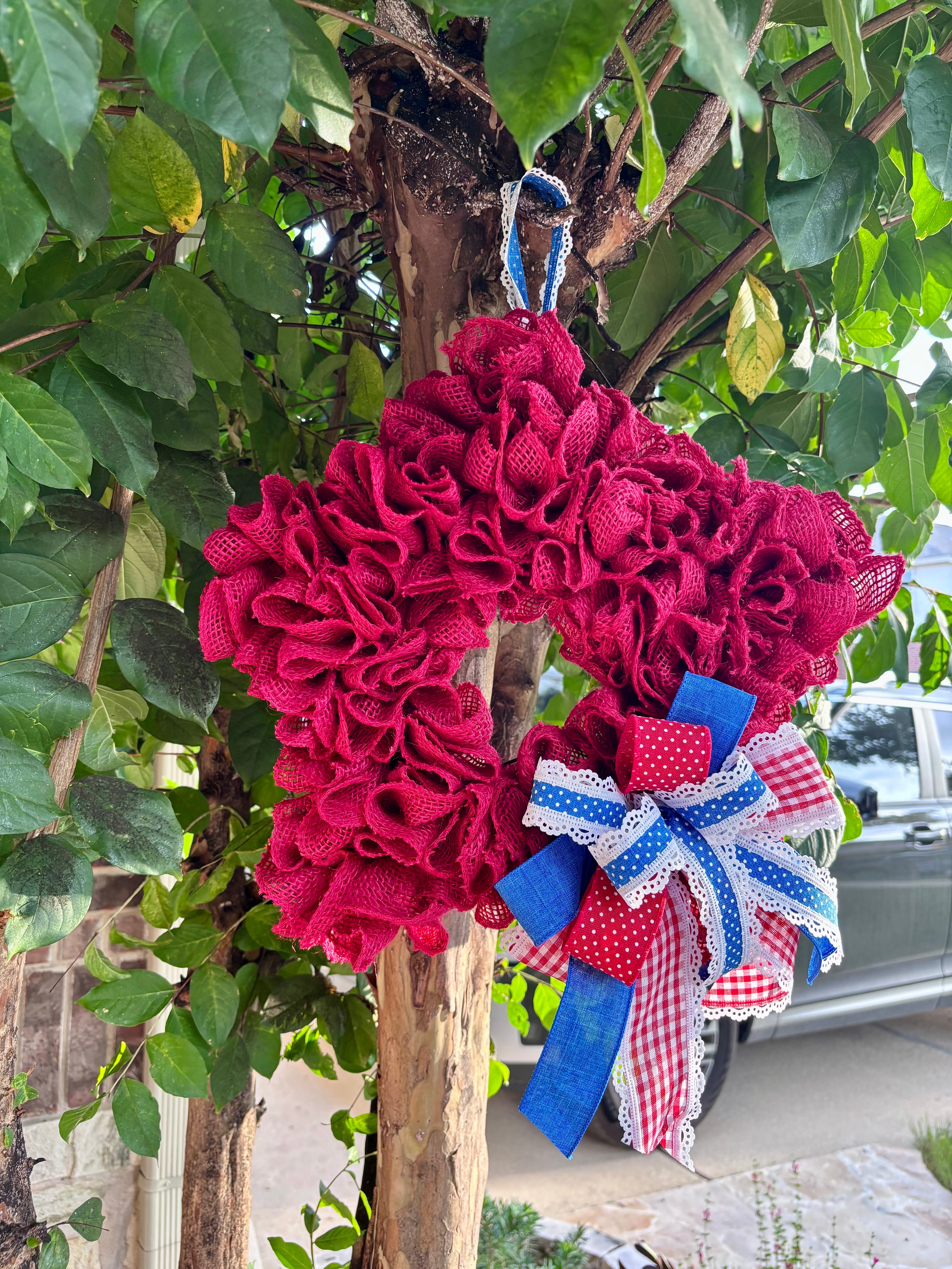 Made to Order Burlap Star Wreath