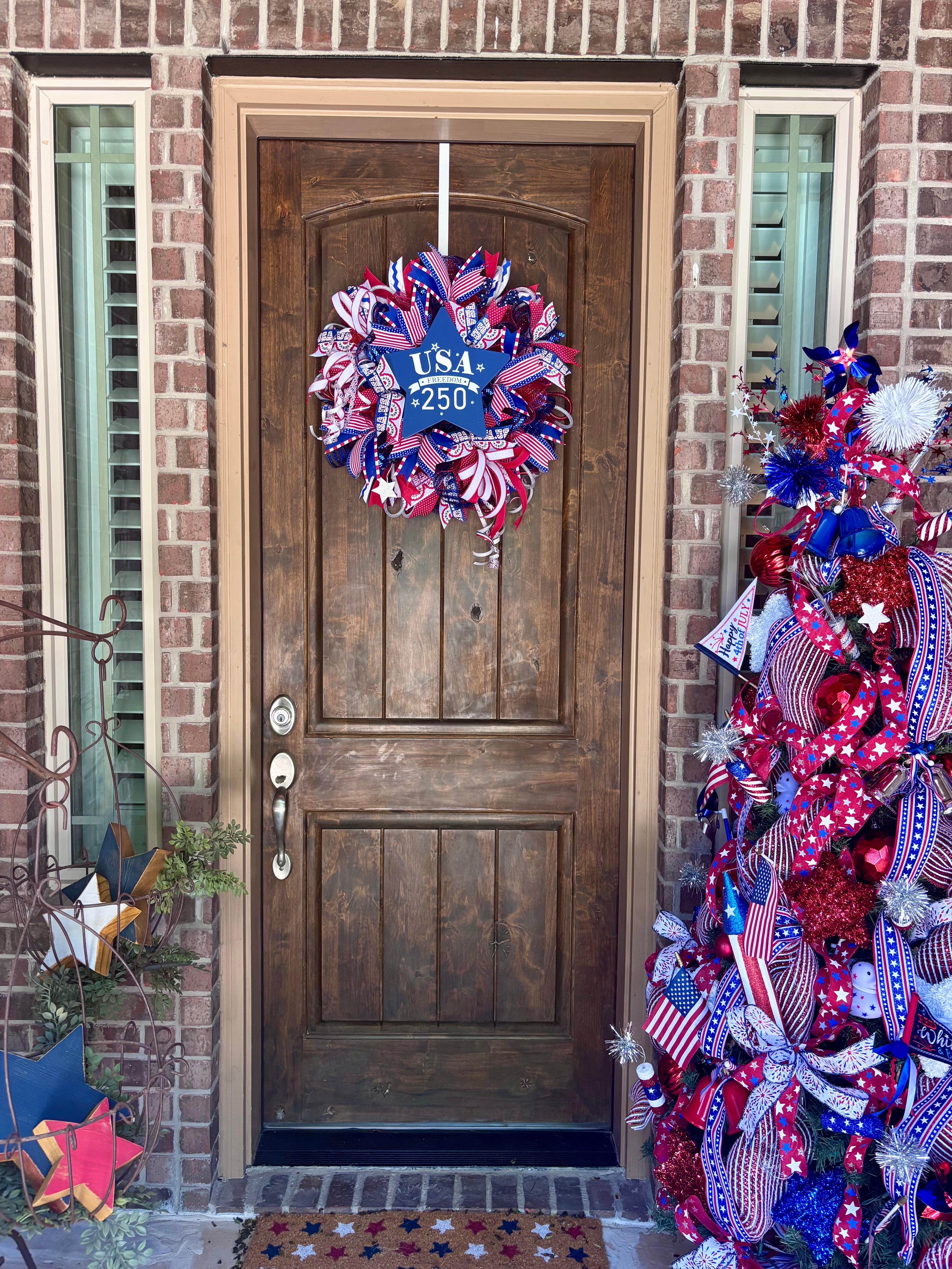Stars and Stripes Forever 250th Anniversary Wreath