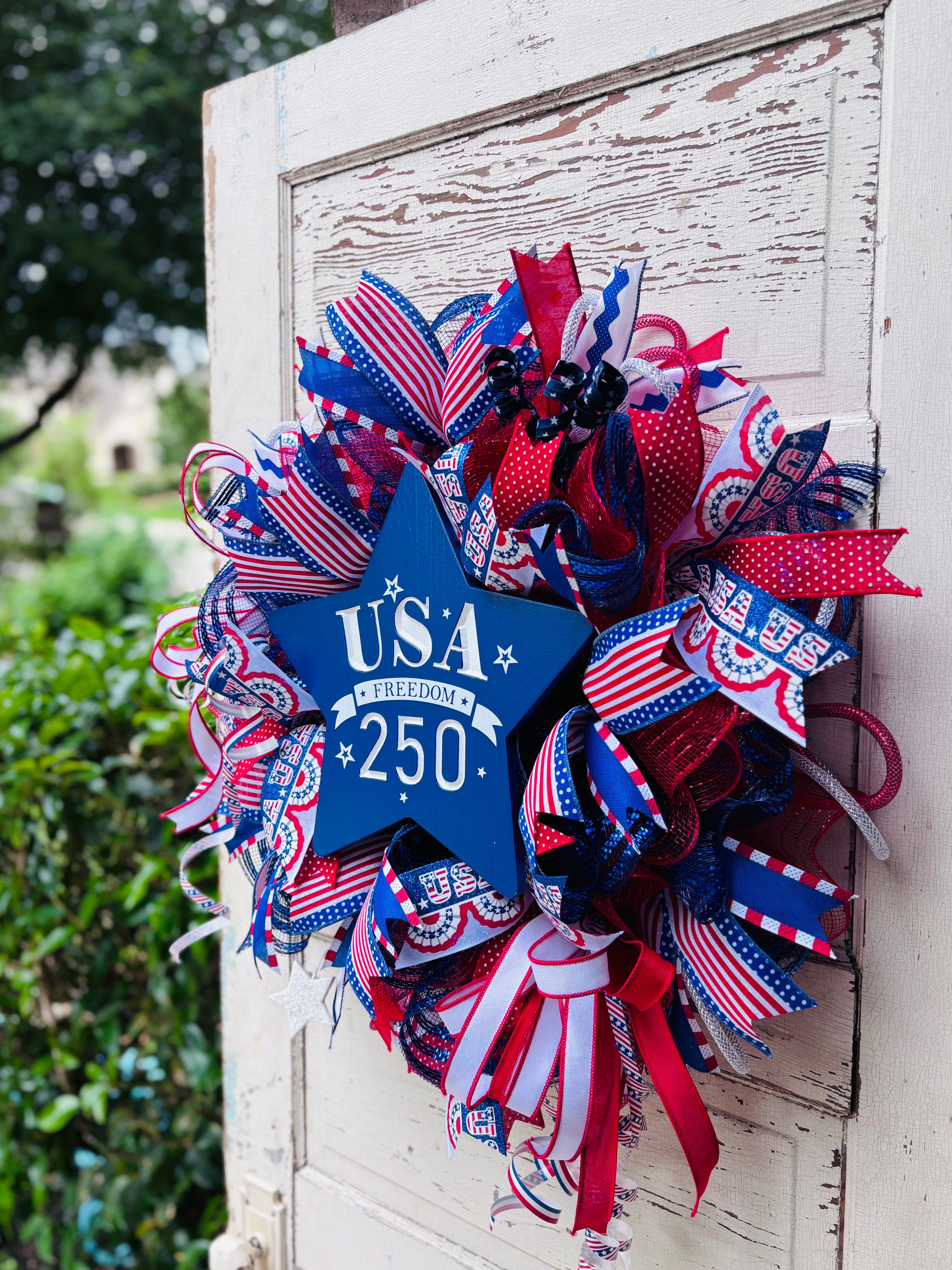 Stars and Stripes Forever 250th Anniversary Wreath