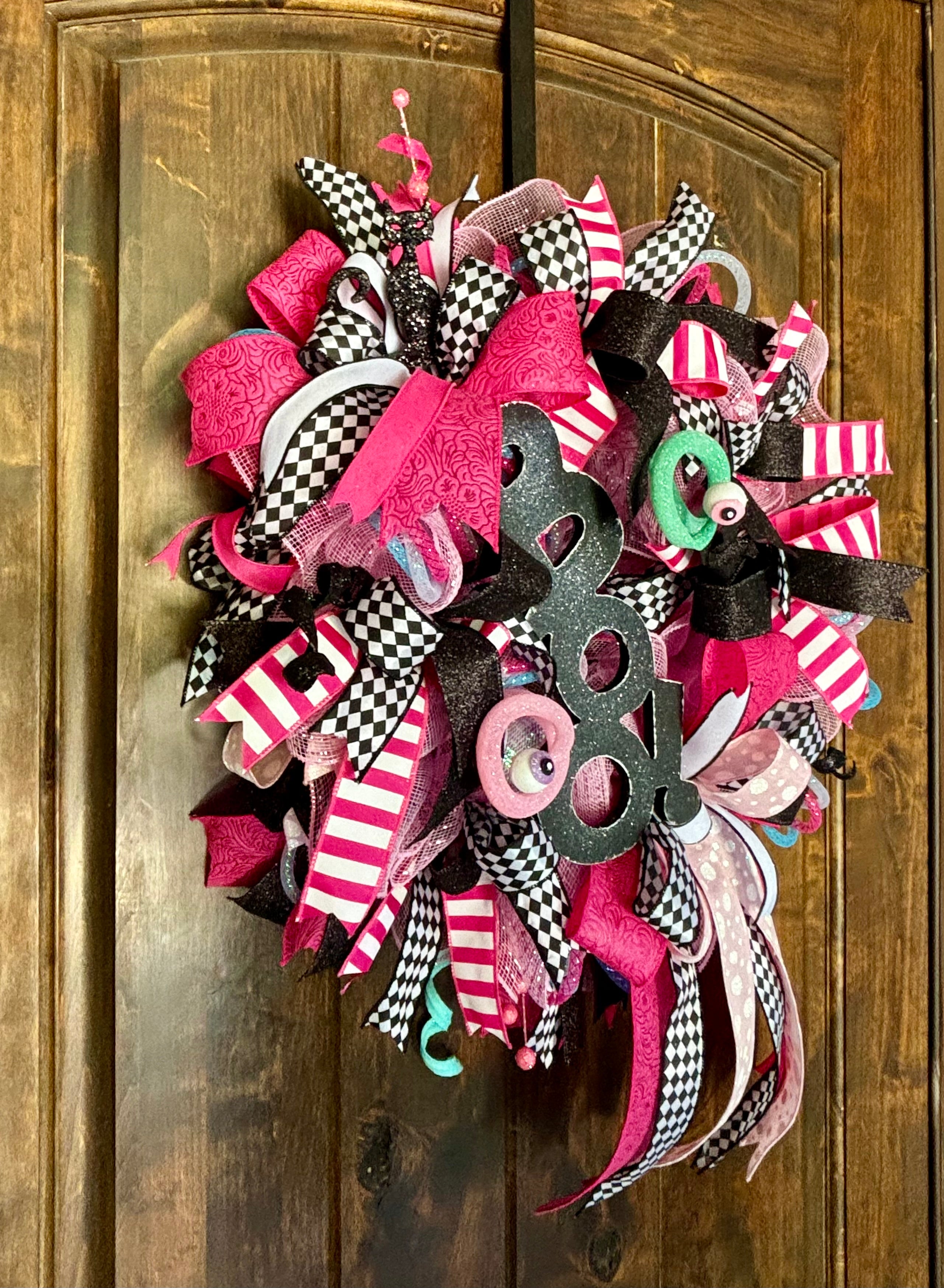 Boo Pink-O-Ween Wreath