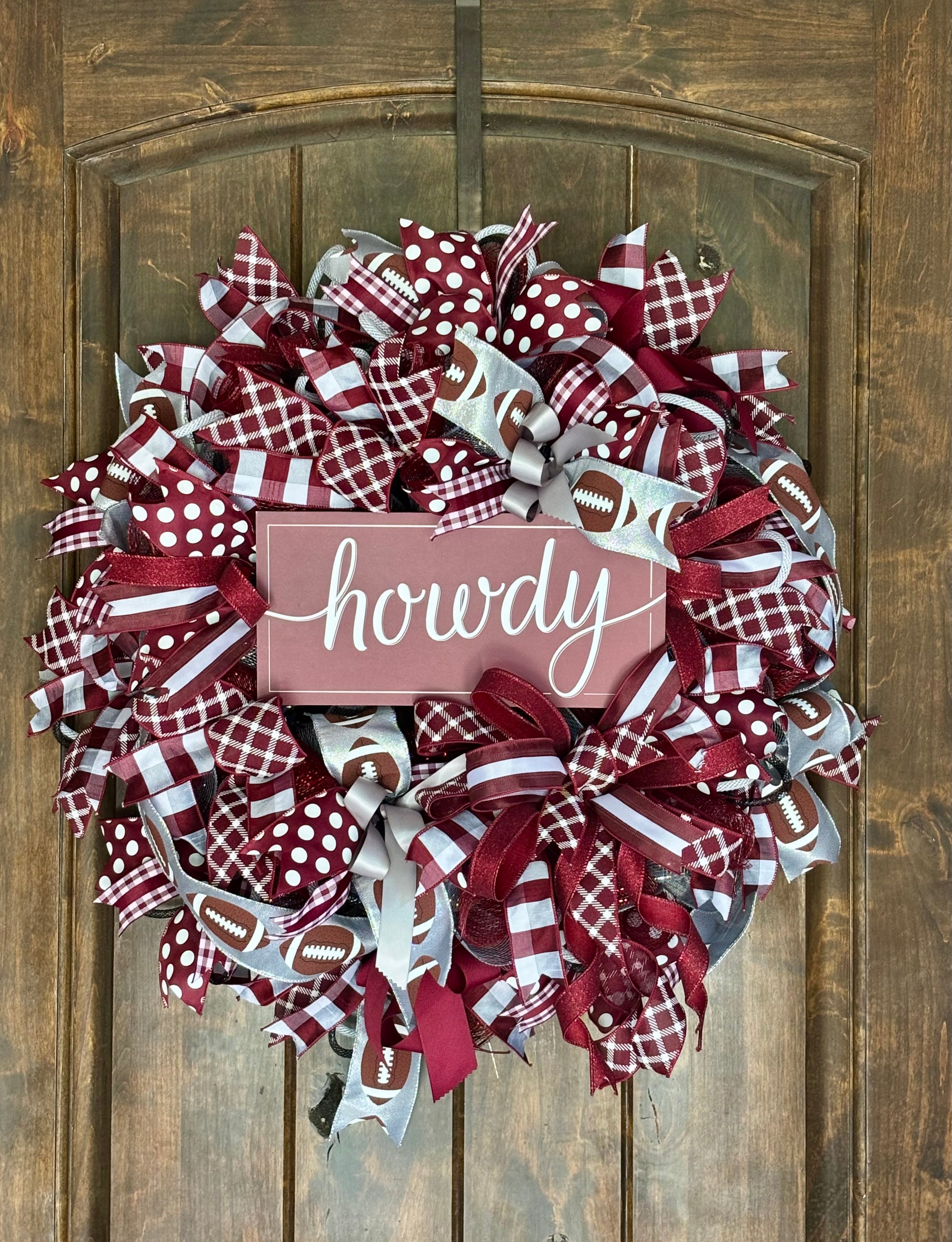 Made to Order TAMU Full Ribbon Wreath