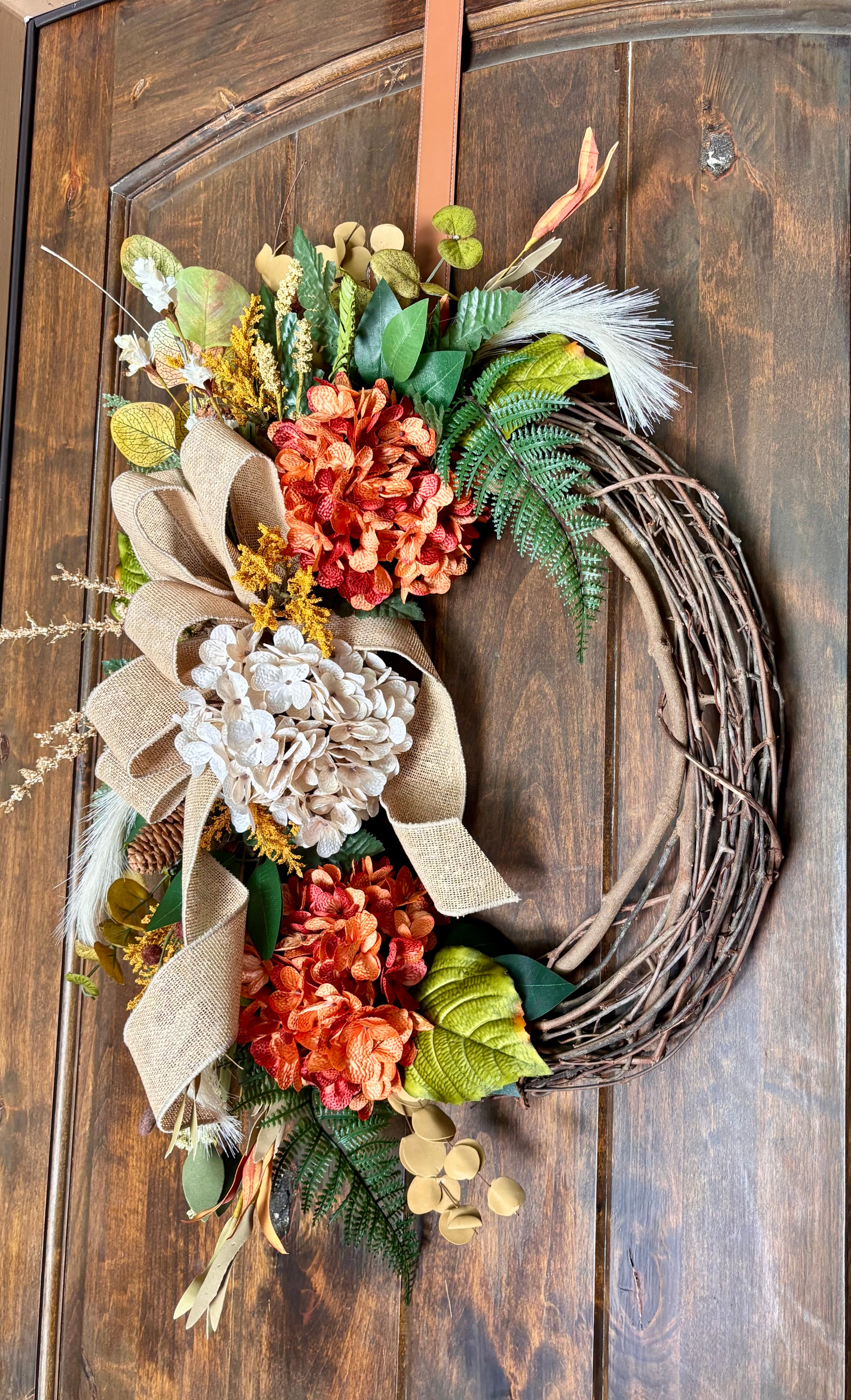 Already Made Fall Hydrangea Burst Wreath