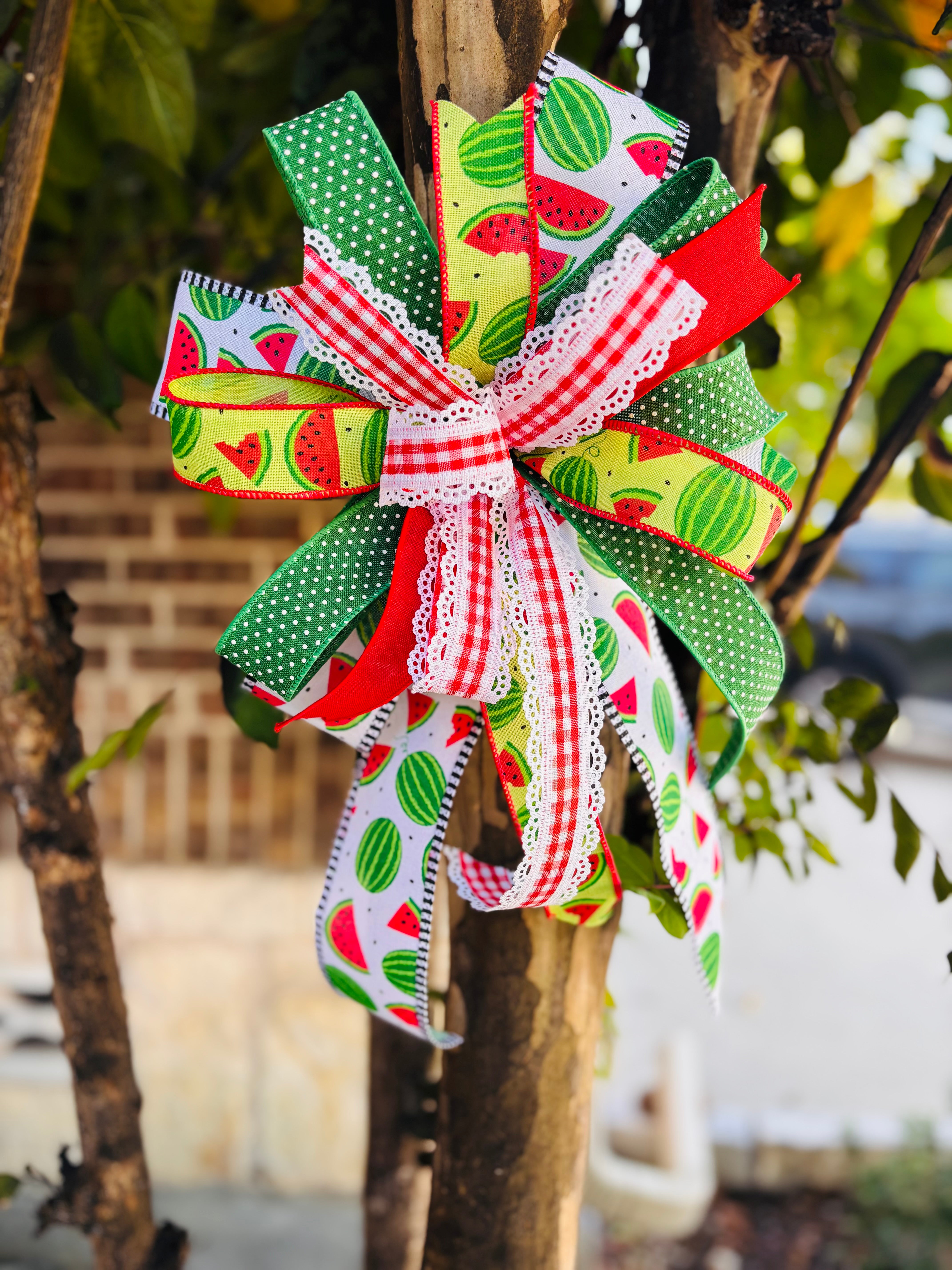 Watermelon Multi-Layered Bow