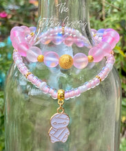 Load image into Gallery viewer, Set of Two Soft Pink Mermaid Bead Bracelets
