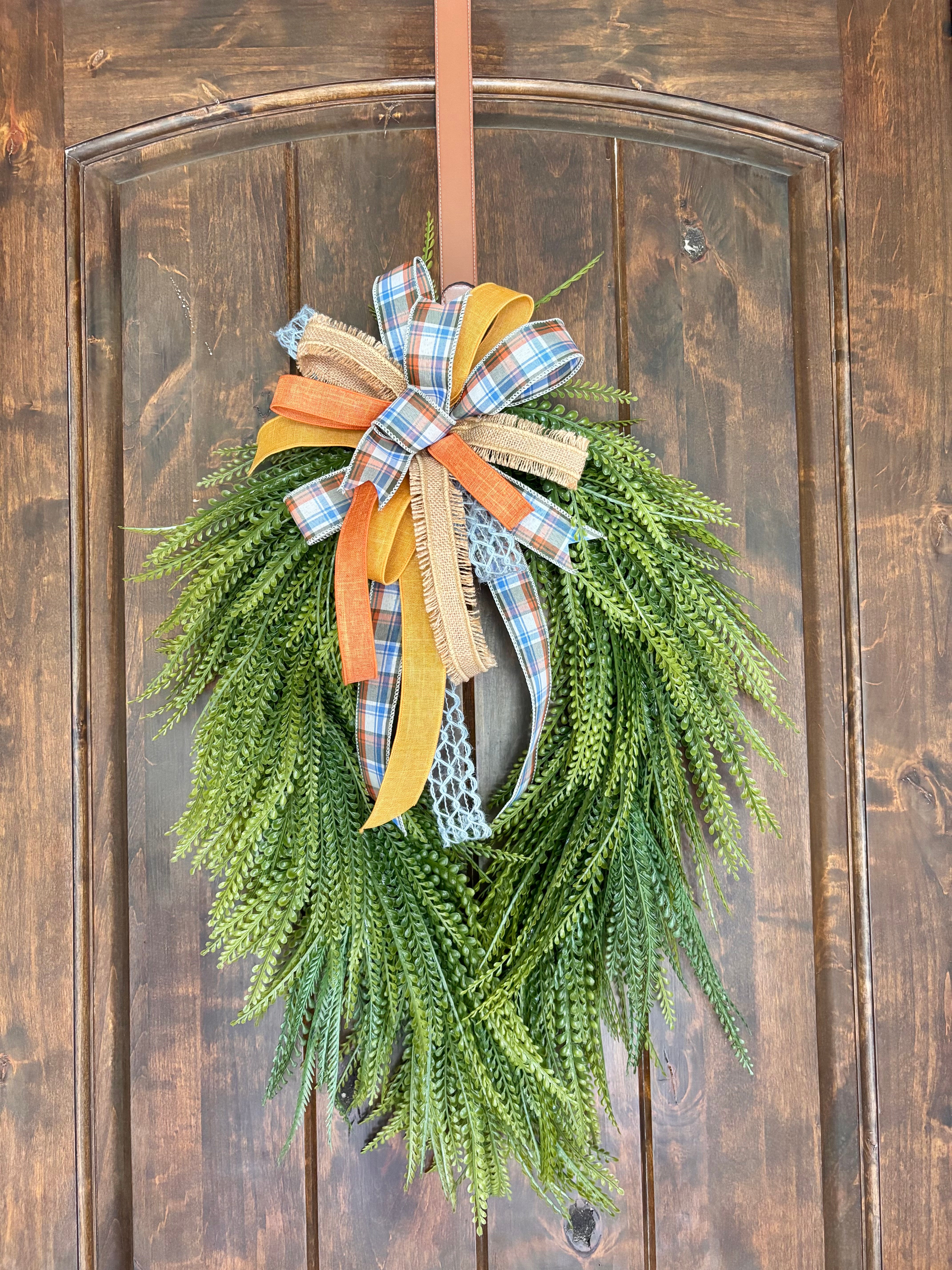 Already Made Falling for You Beaded Fern Wreath