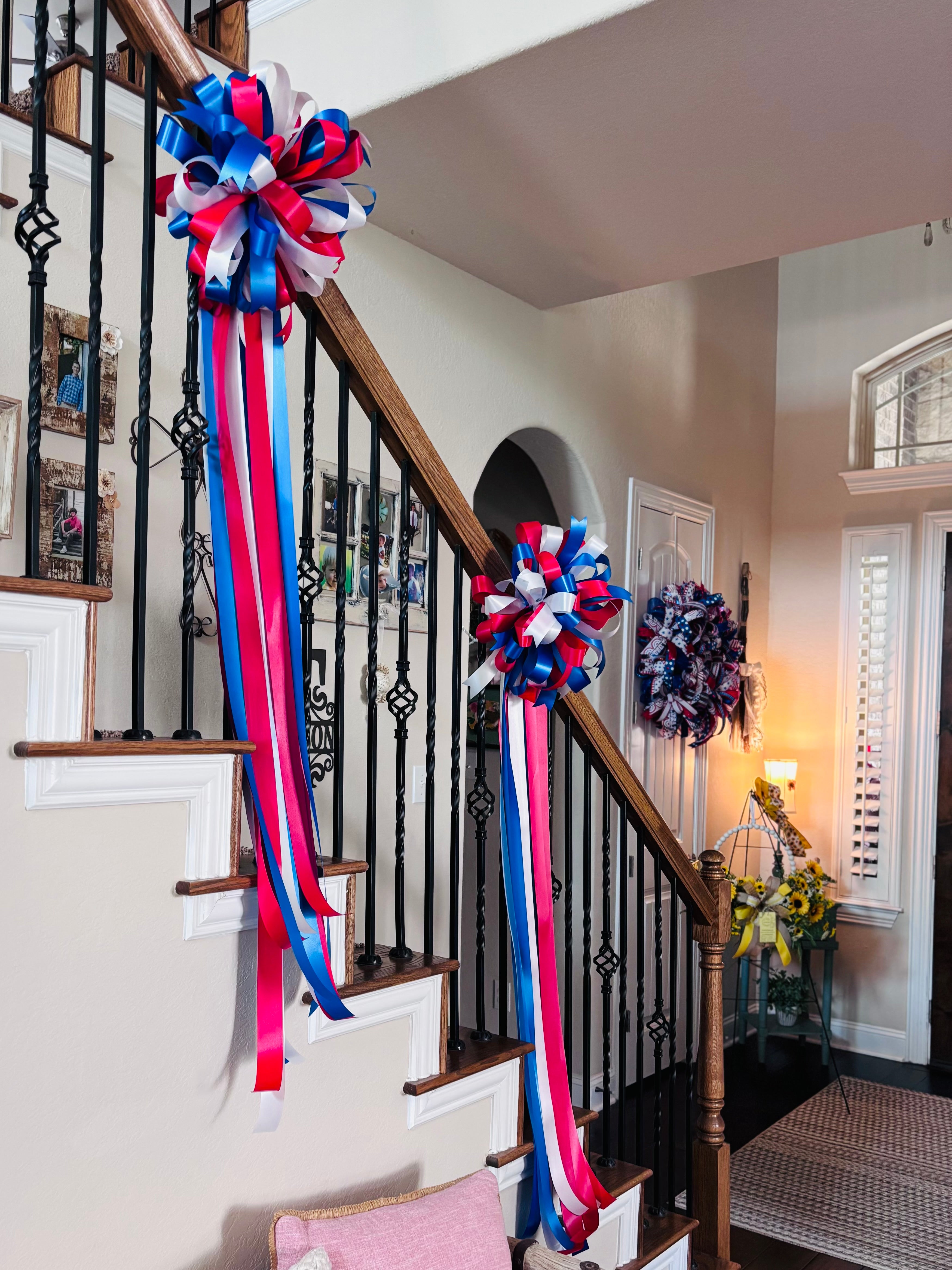 Extra Full Patriotic Bows with Streamers