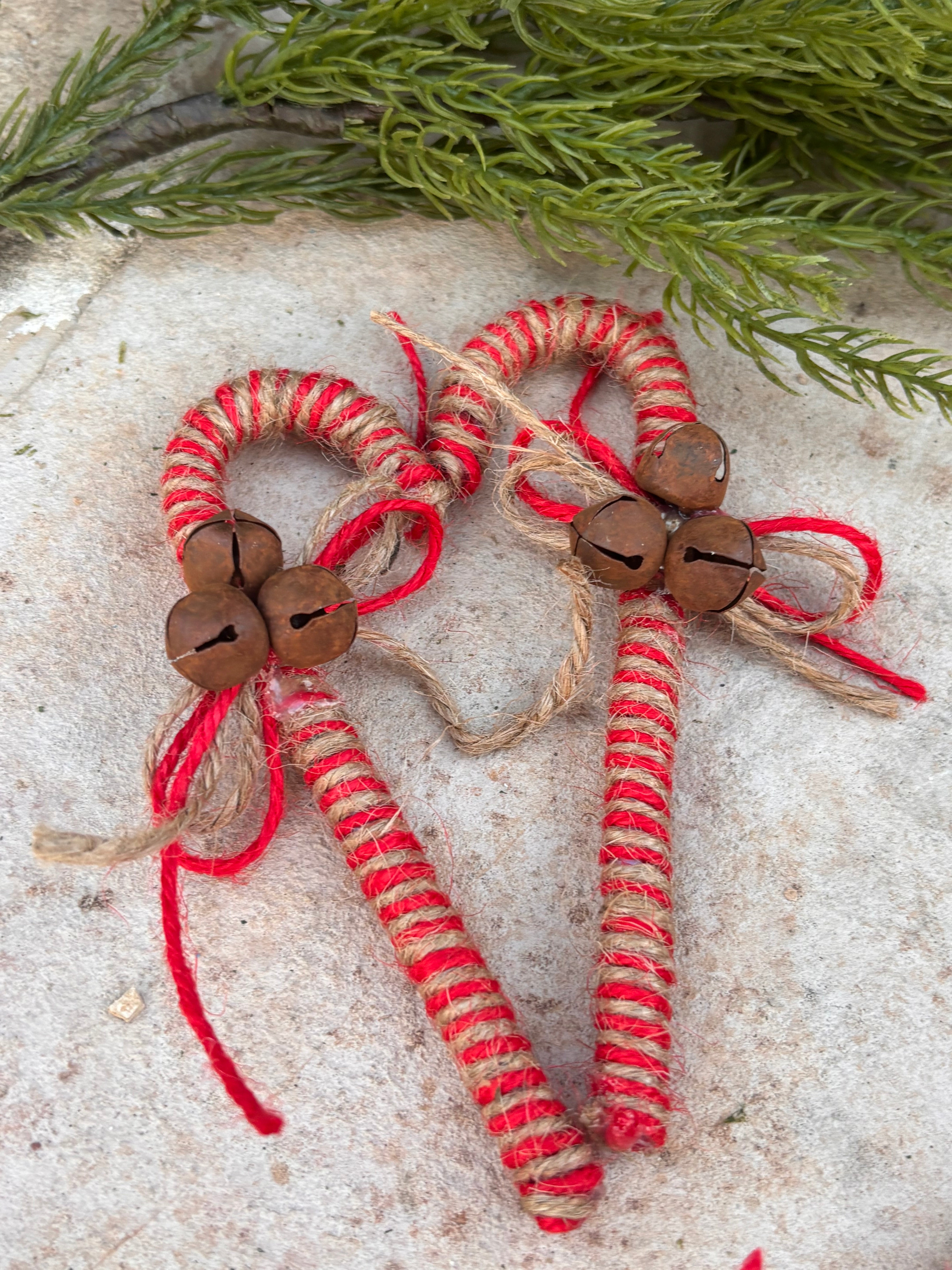 Rustic Candy Cane Ornaments
