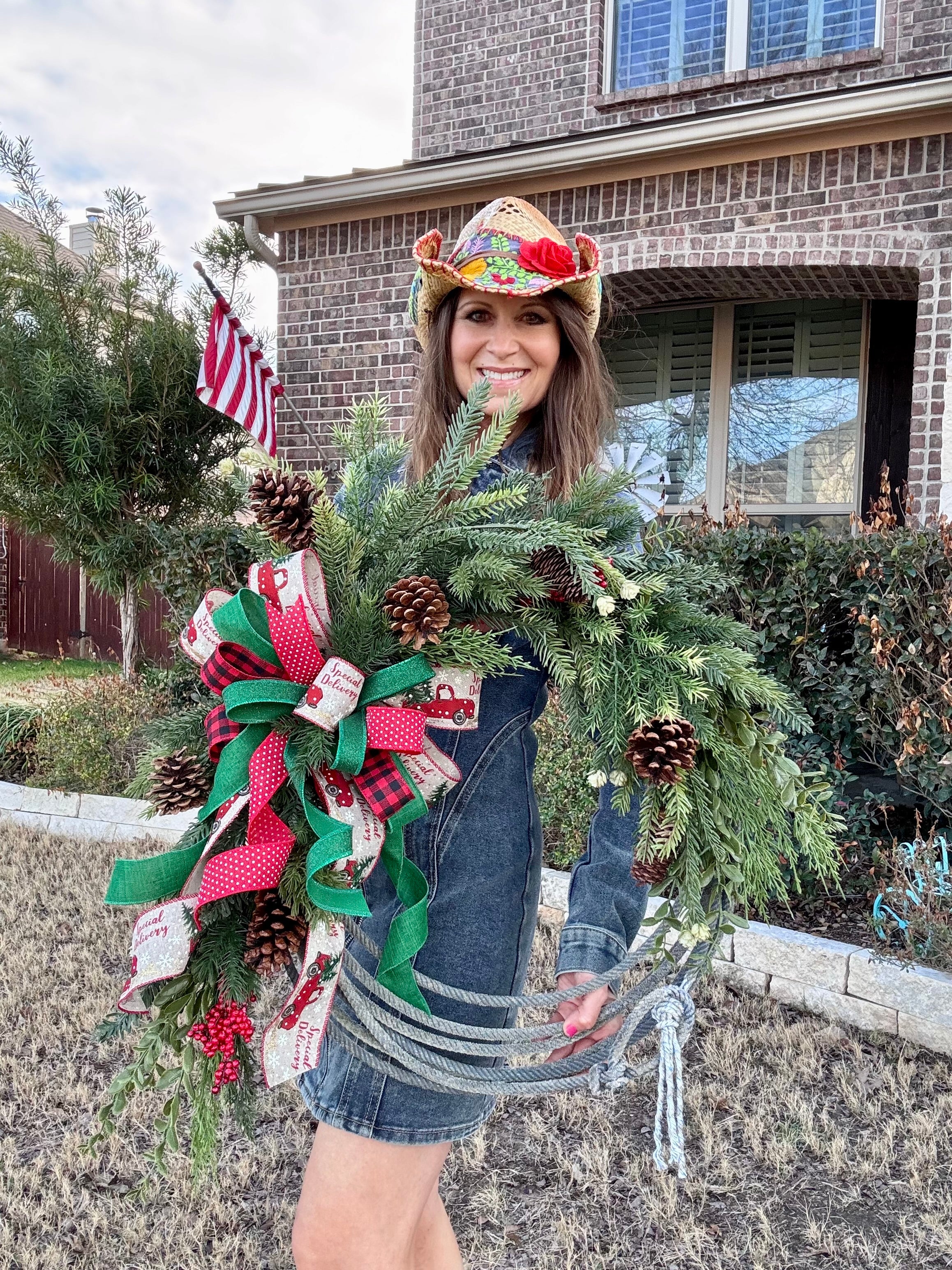 Made to Order Cowboy Christmas Lasso Wreath