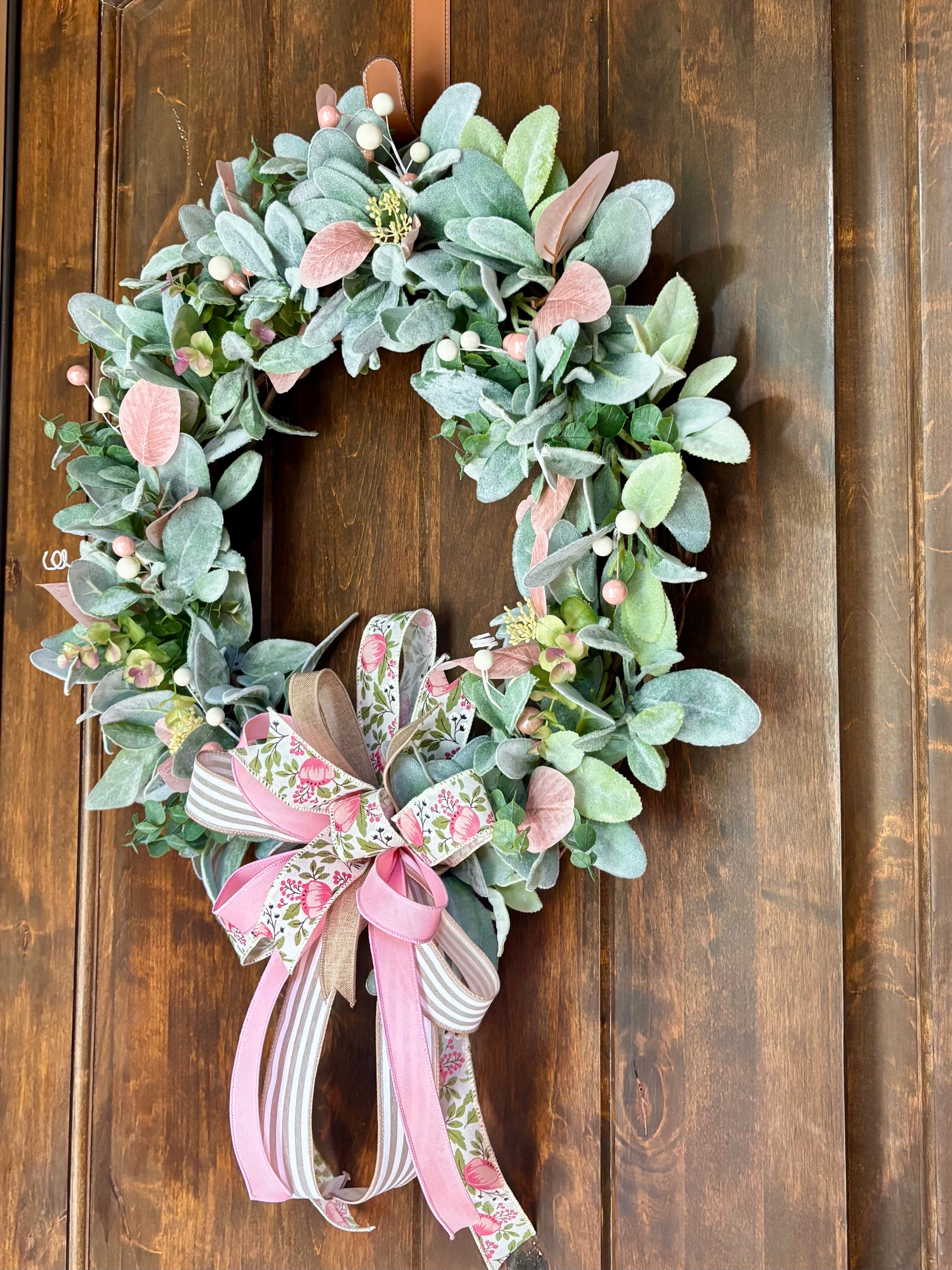Made to Order Lovely Lambs Ear and Eucalyptus Wreath