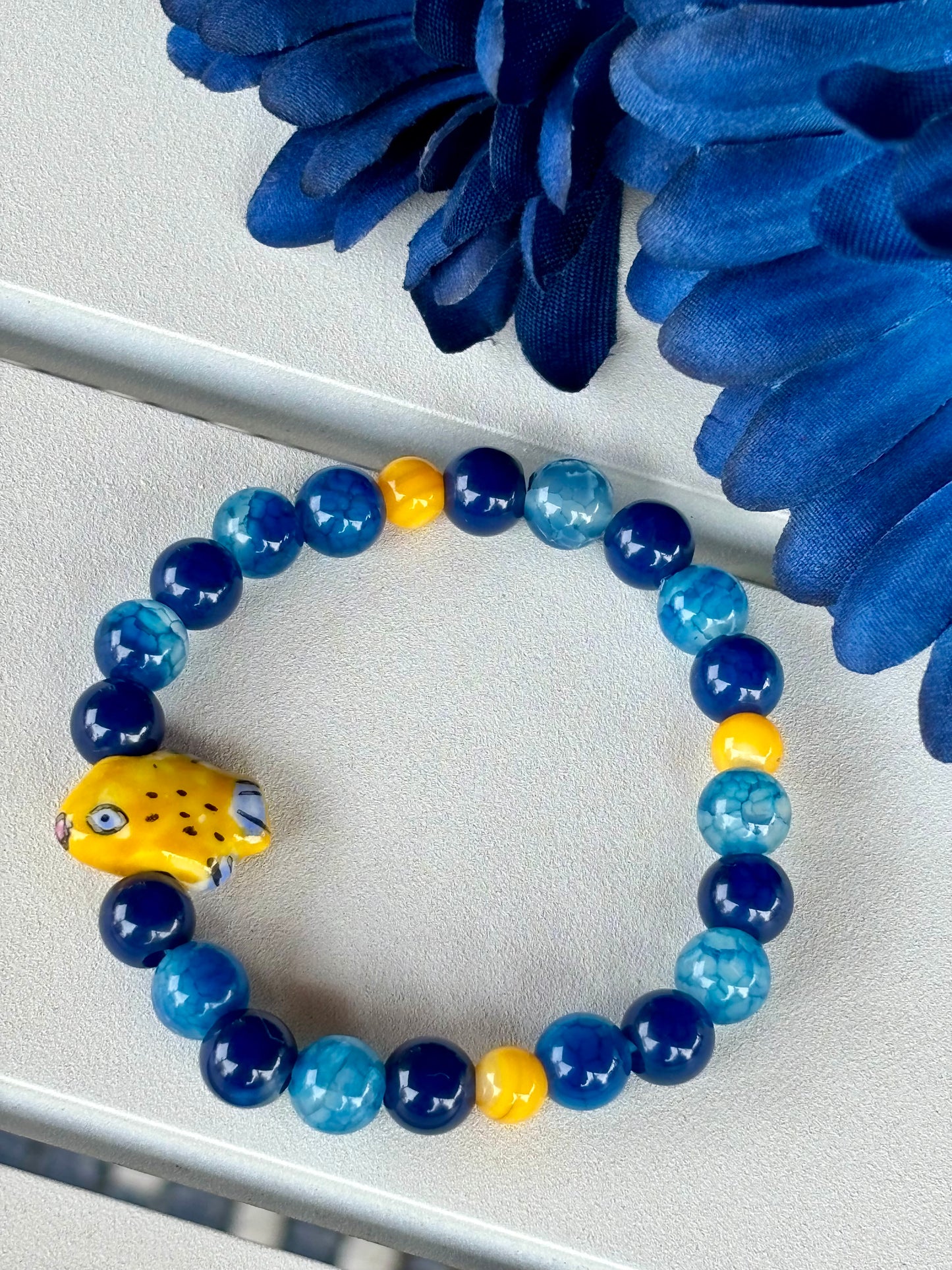 Ocean Blue Semi Precious Stone Bracelet