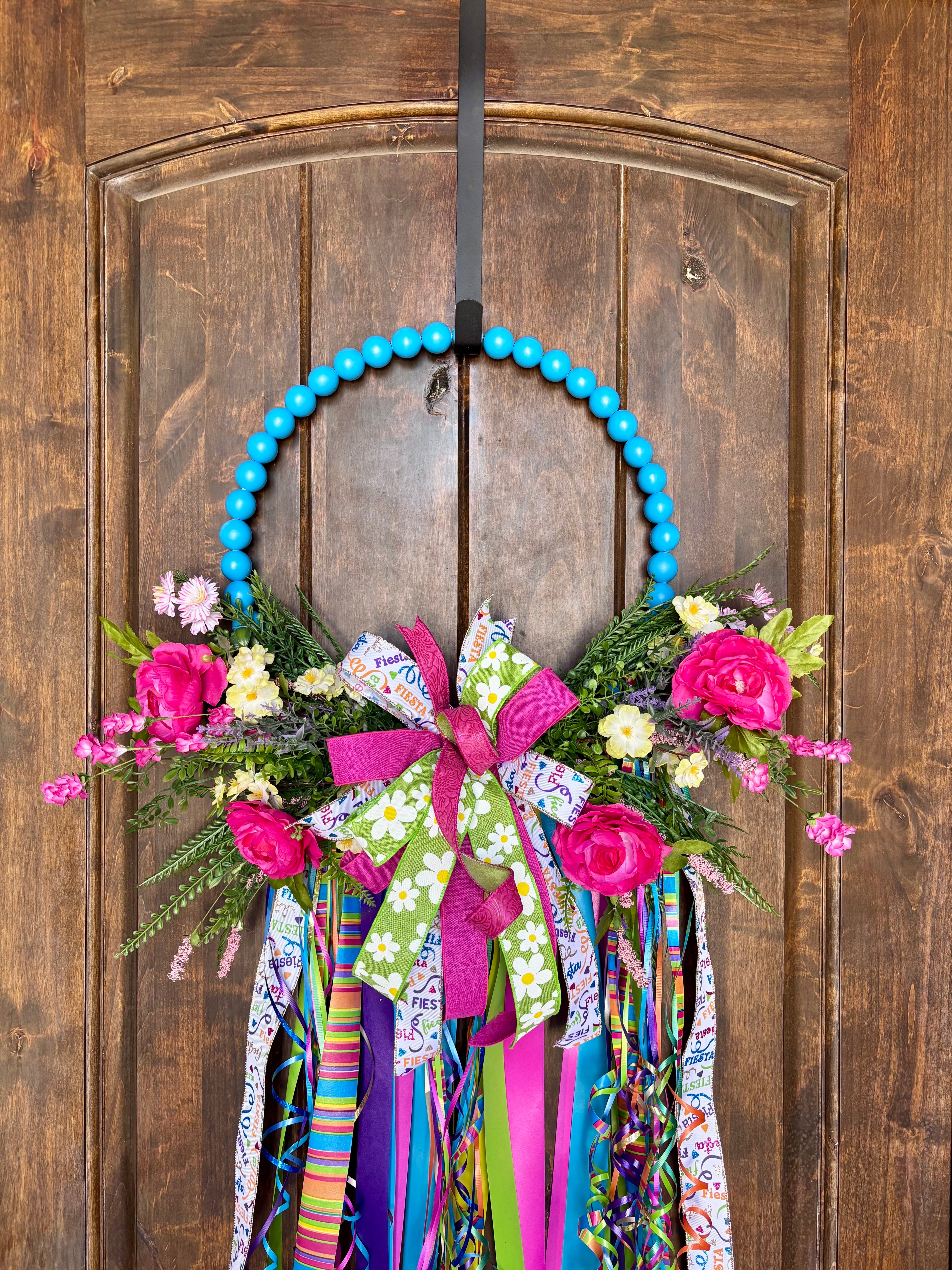 Made to Order Fiesta Flower Burst Beaded Wreath
