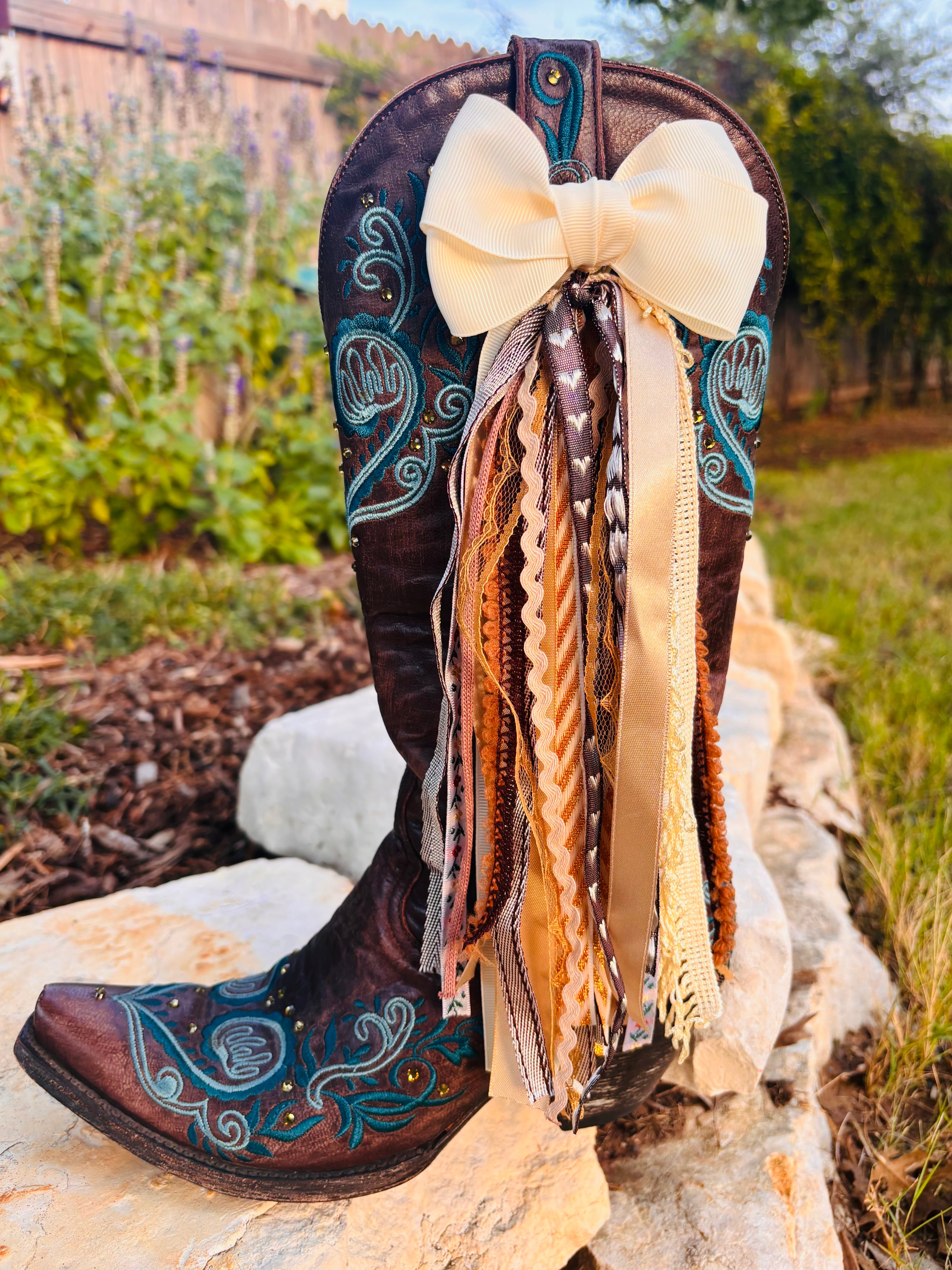 Already Made Falling for You Boot Bows