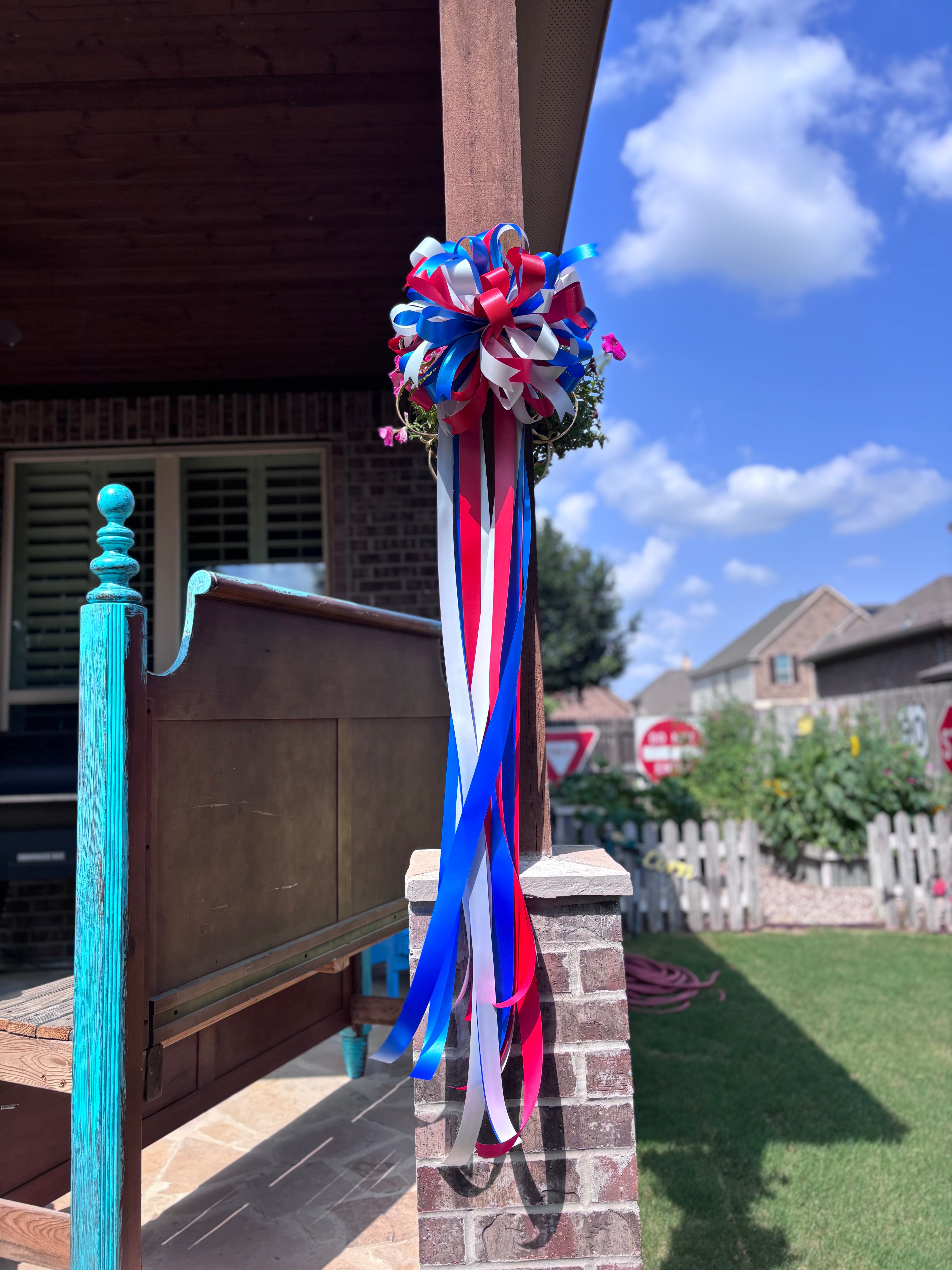 Extra Full Patriotic Bows with Streamers