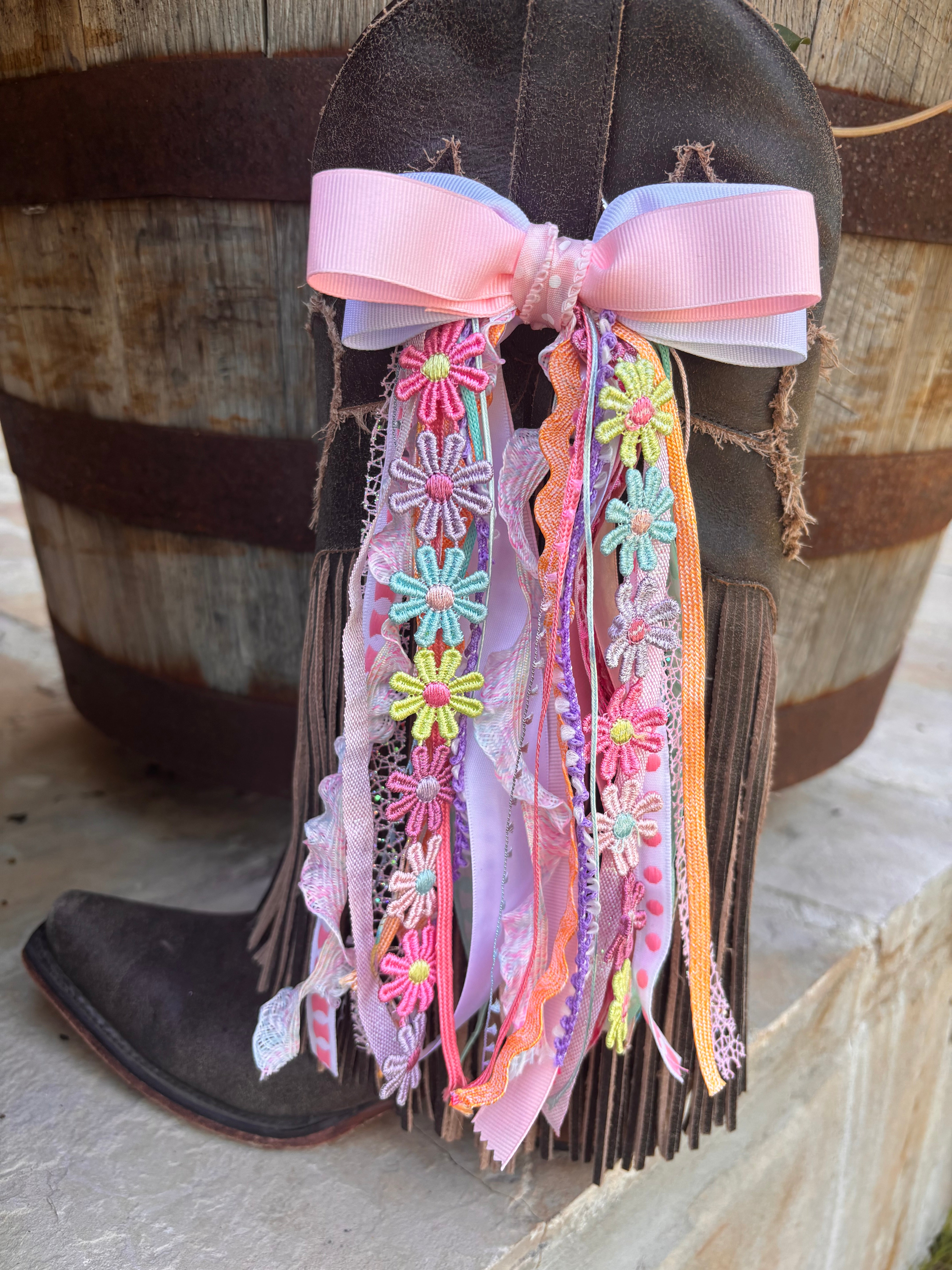 Already Made Flower Power Boot Bows