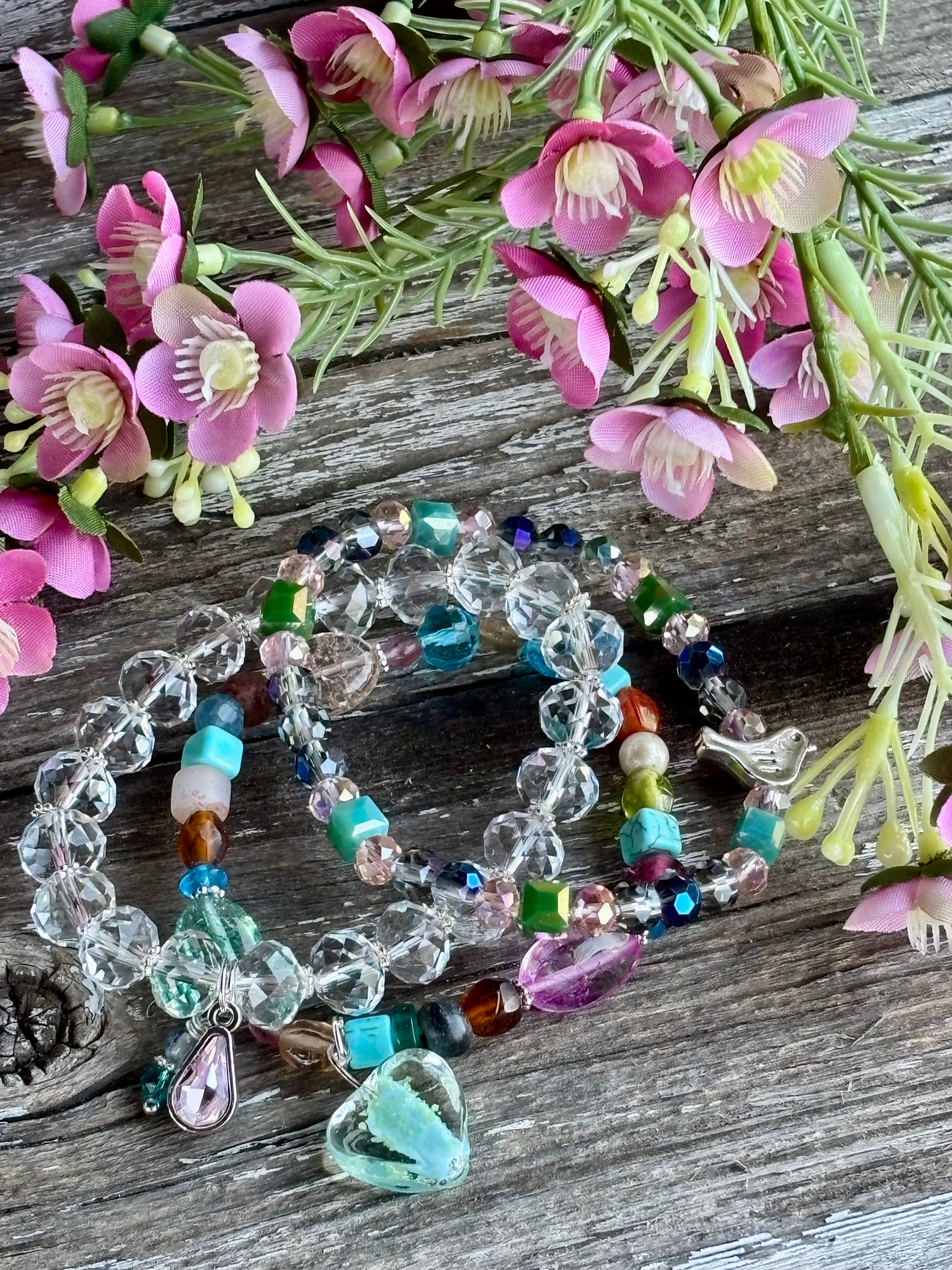 Color Splash Glass Bracelet Set