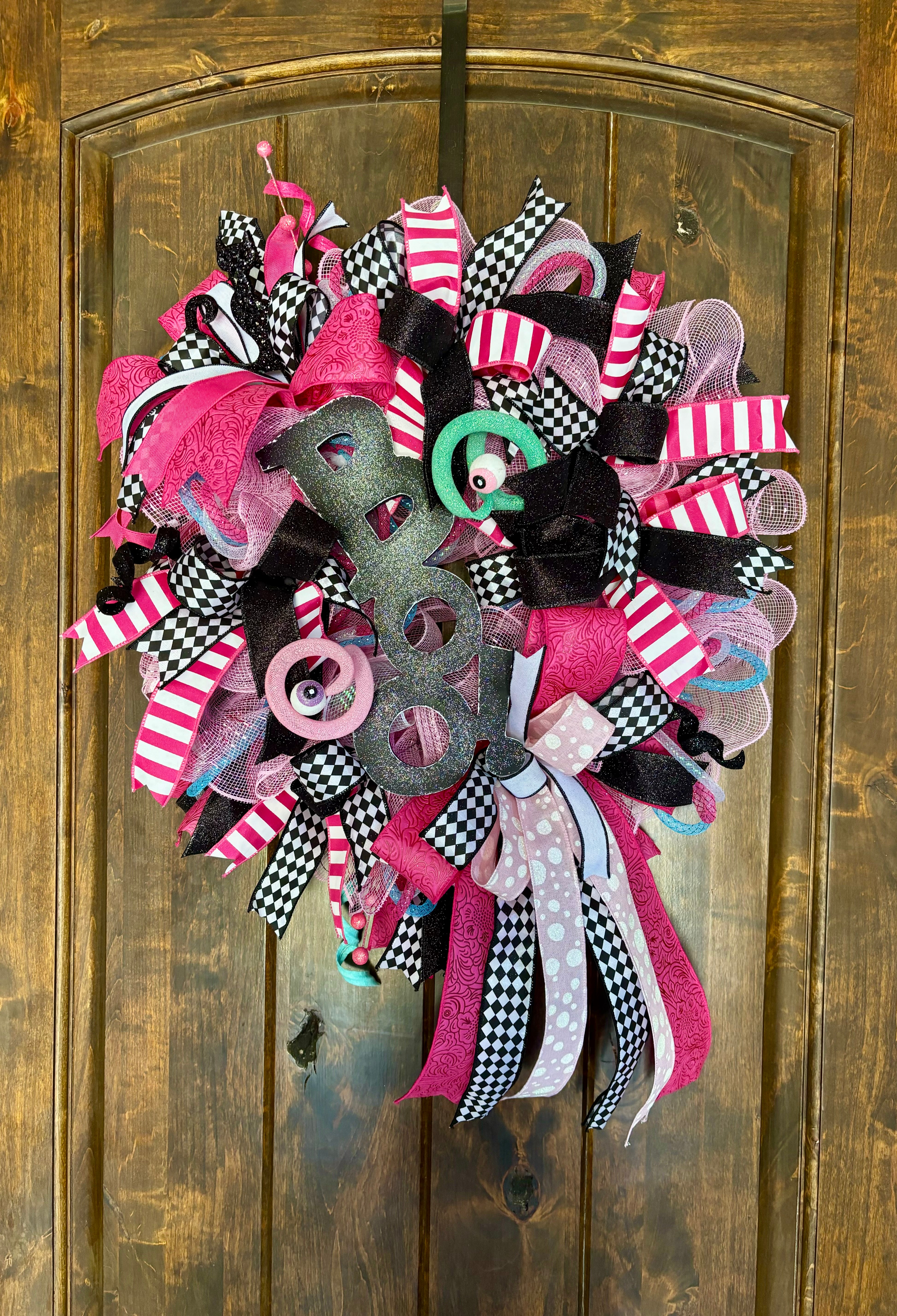 Boo Pink-O-Ween Wreath