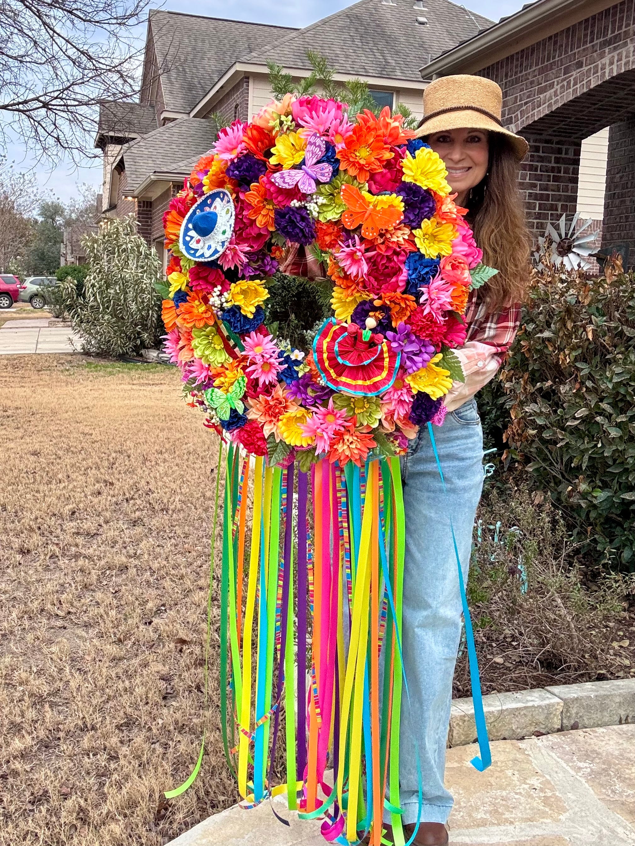 Simply Fabulous Floral Fiesta Wreath