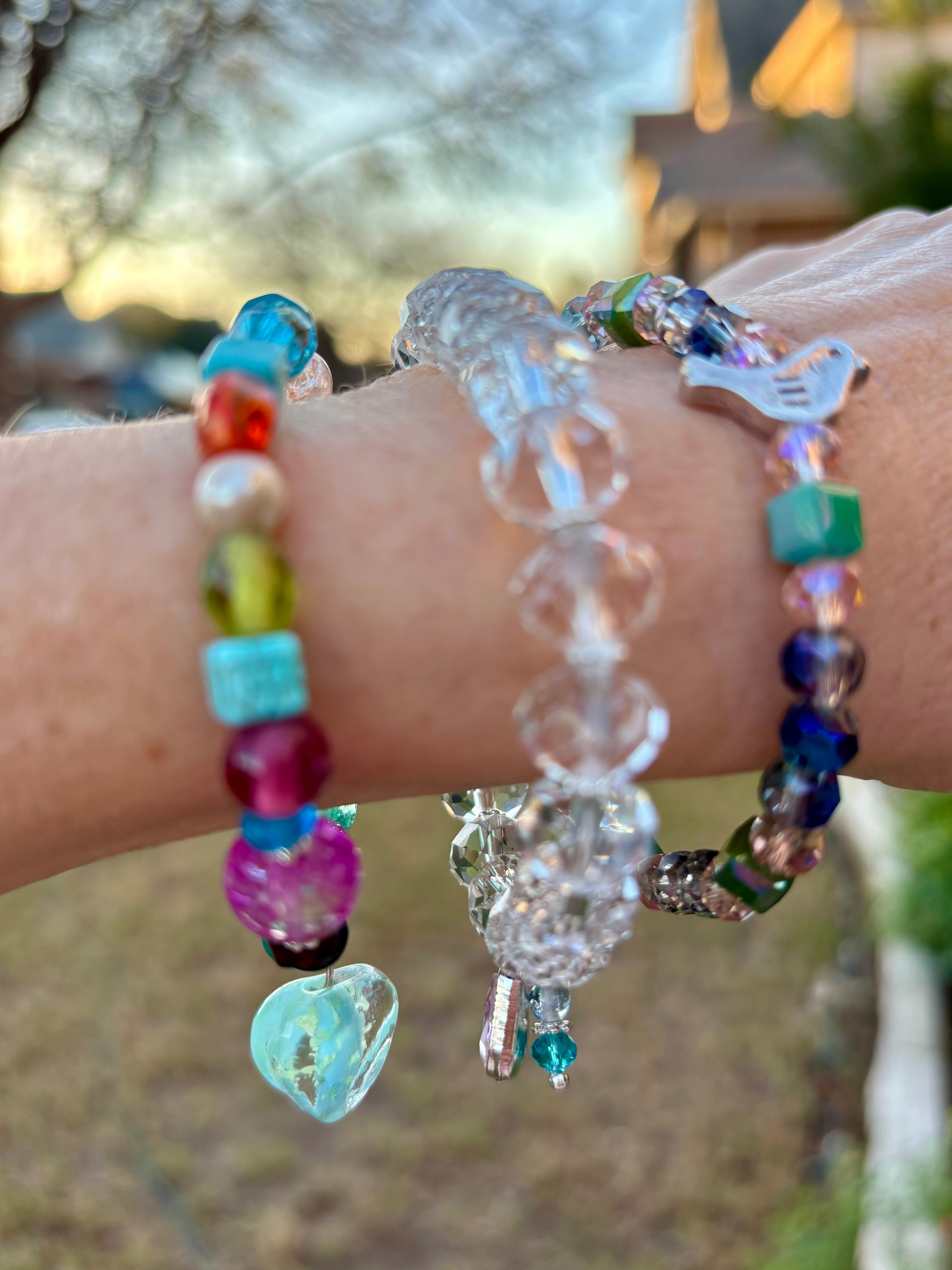 Color Splash Glass Bracelet Set