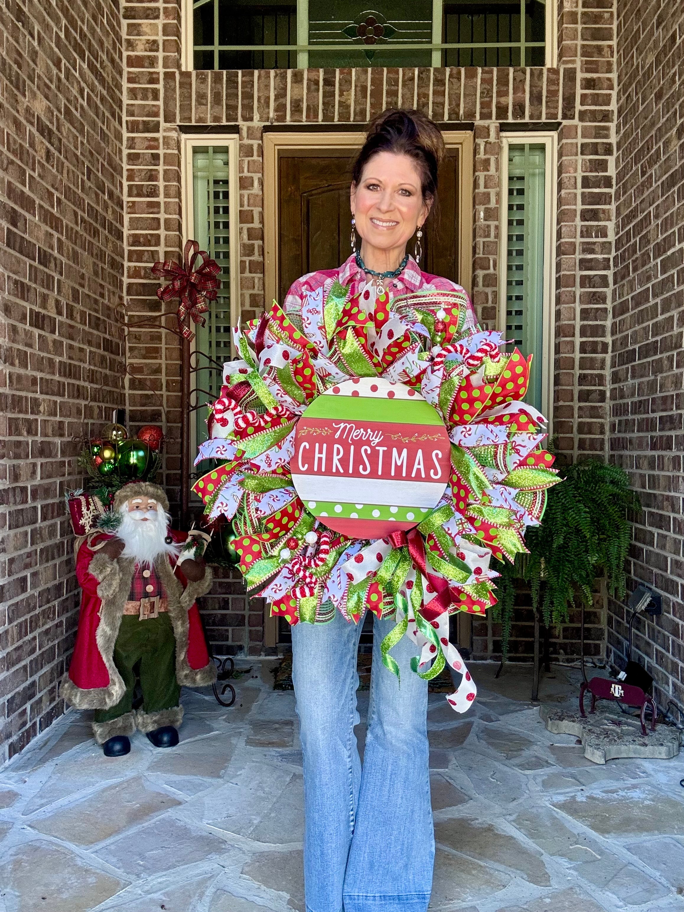 Merry Christmas Whimsical Wreath