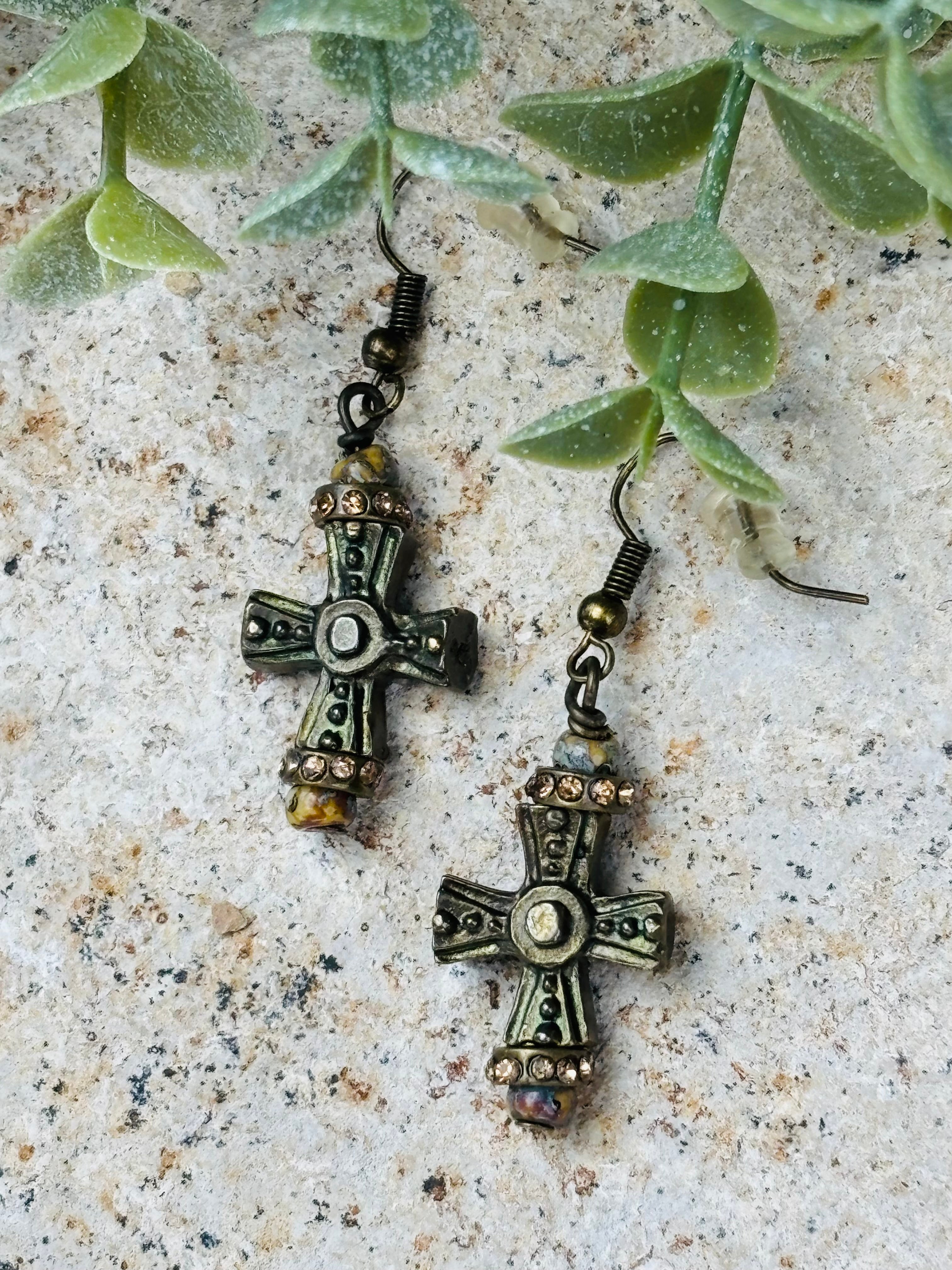 Delicate Cross Earrings