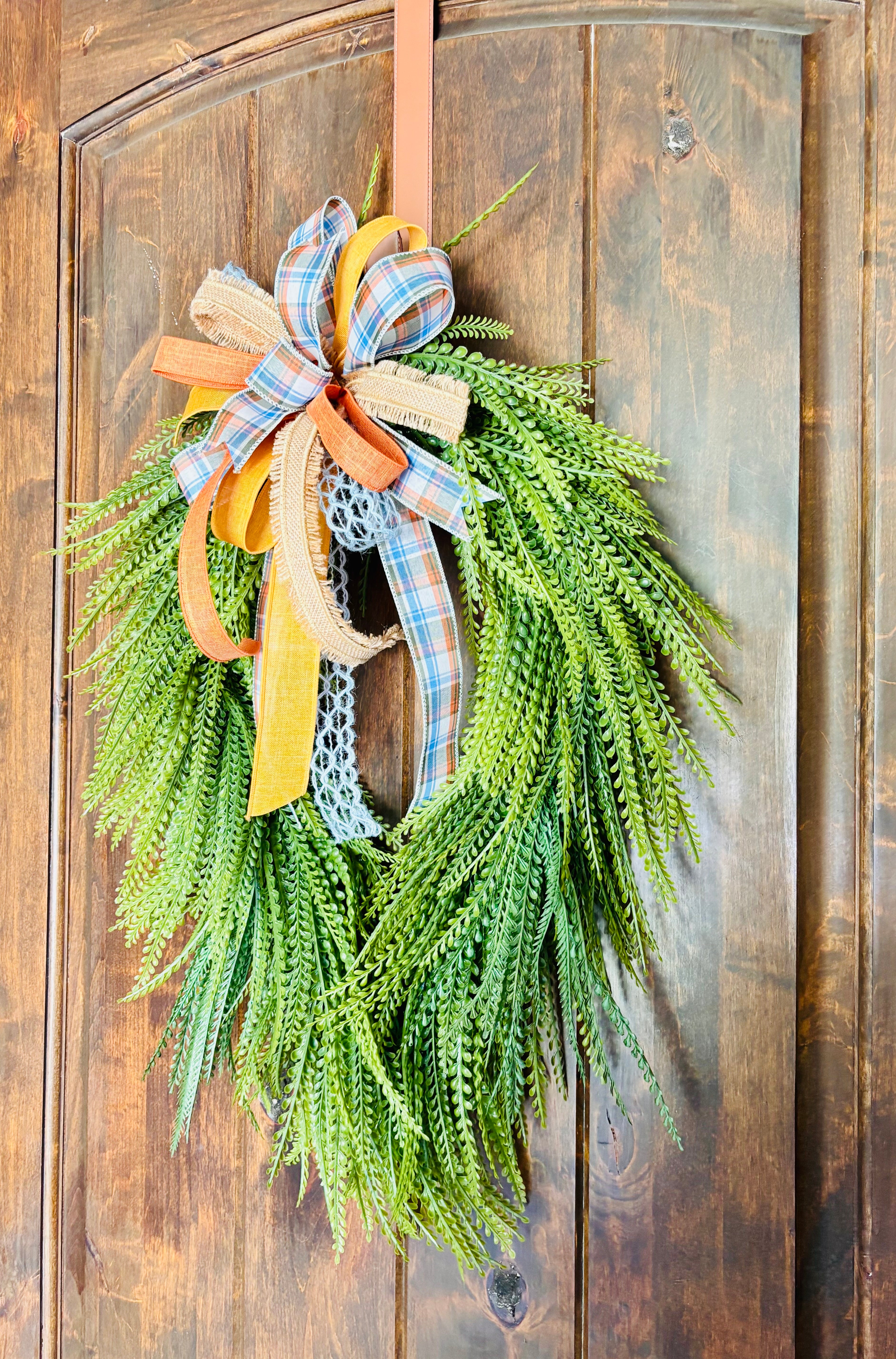 Already Made Falling for You Beaded Fern Wreath