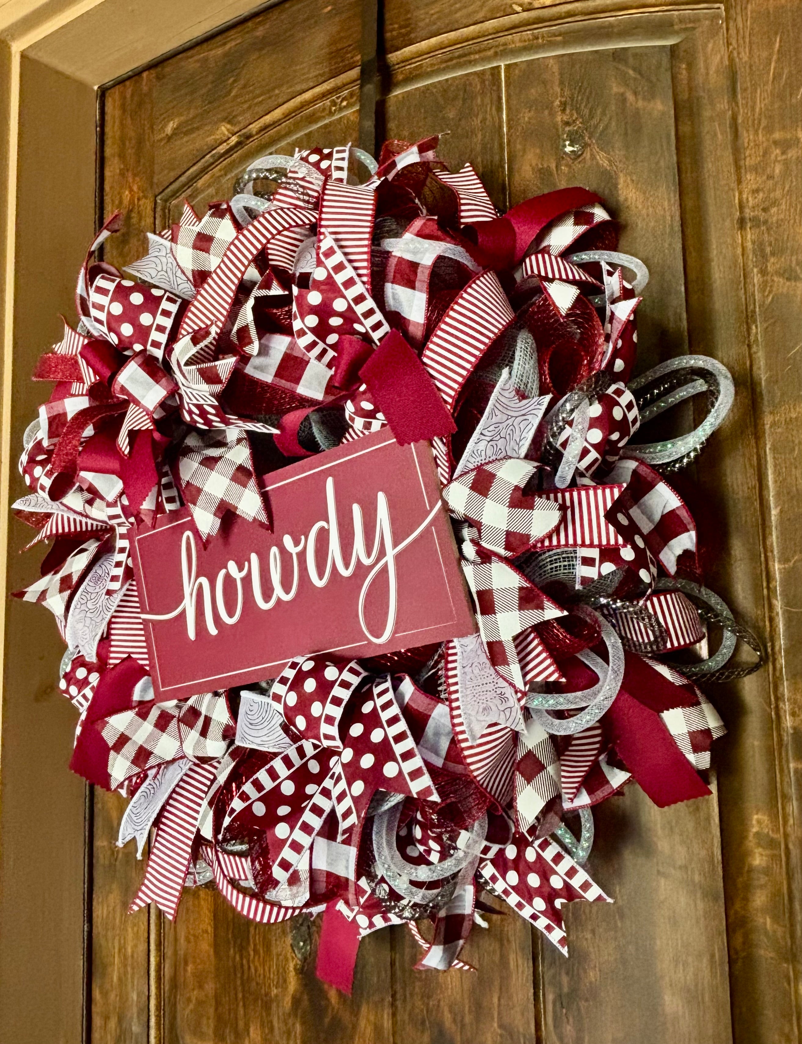 Made to Order TAMU Full Ribbon Wreath
