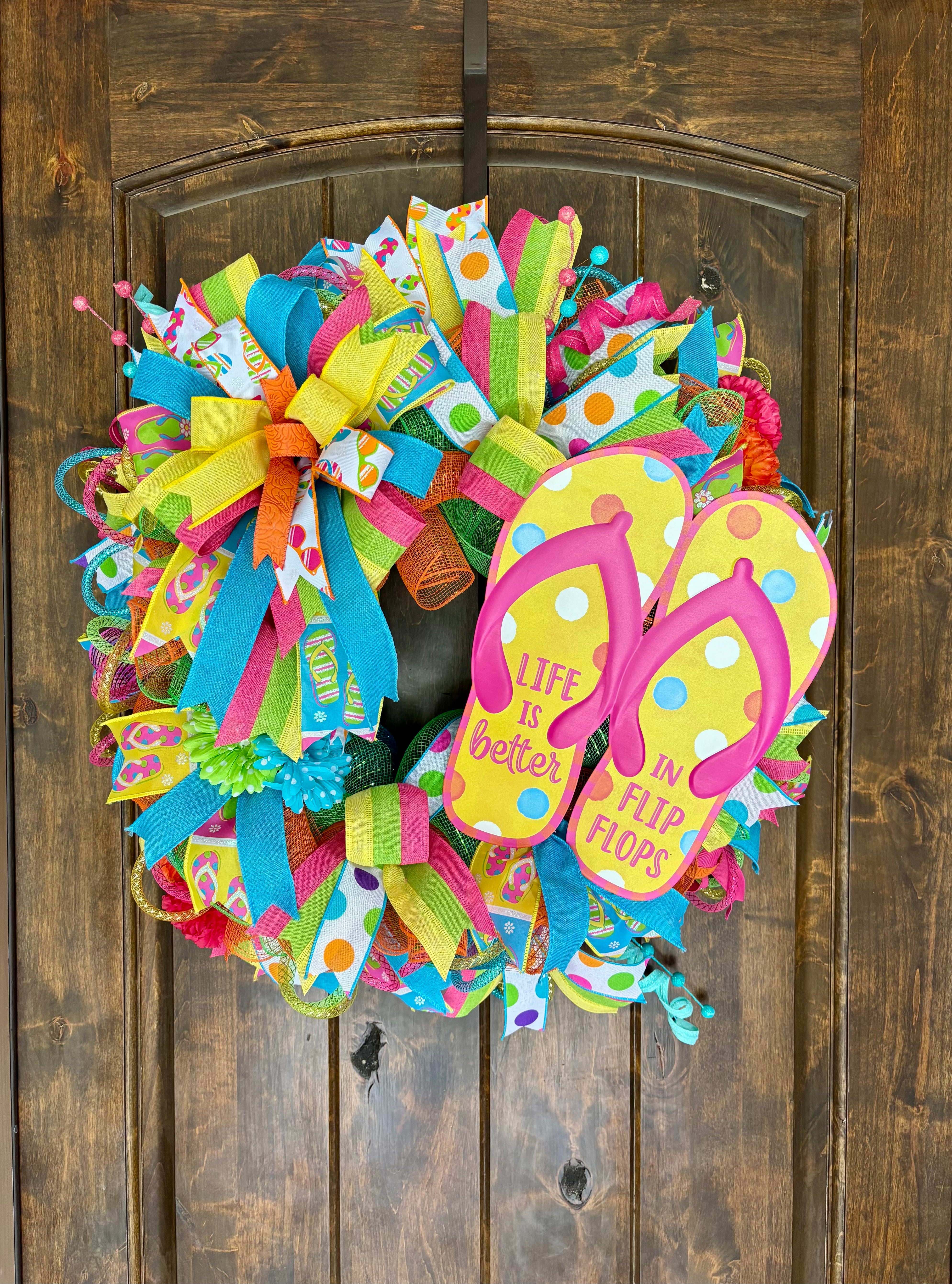 Made to Order Summer Theme Ribbon Wreath