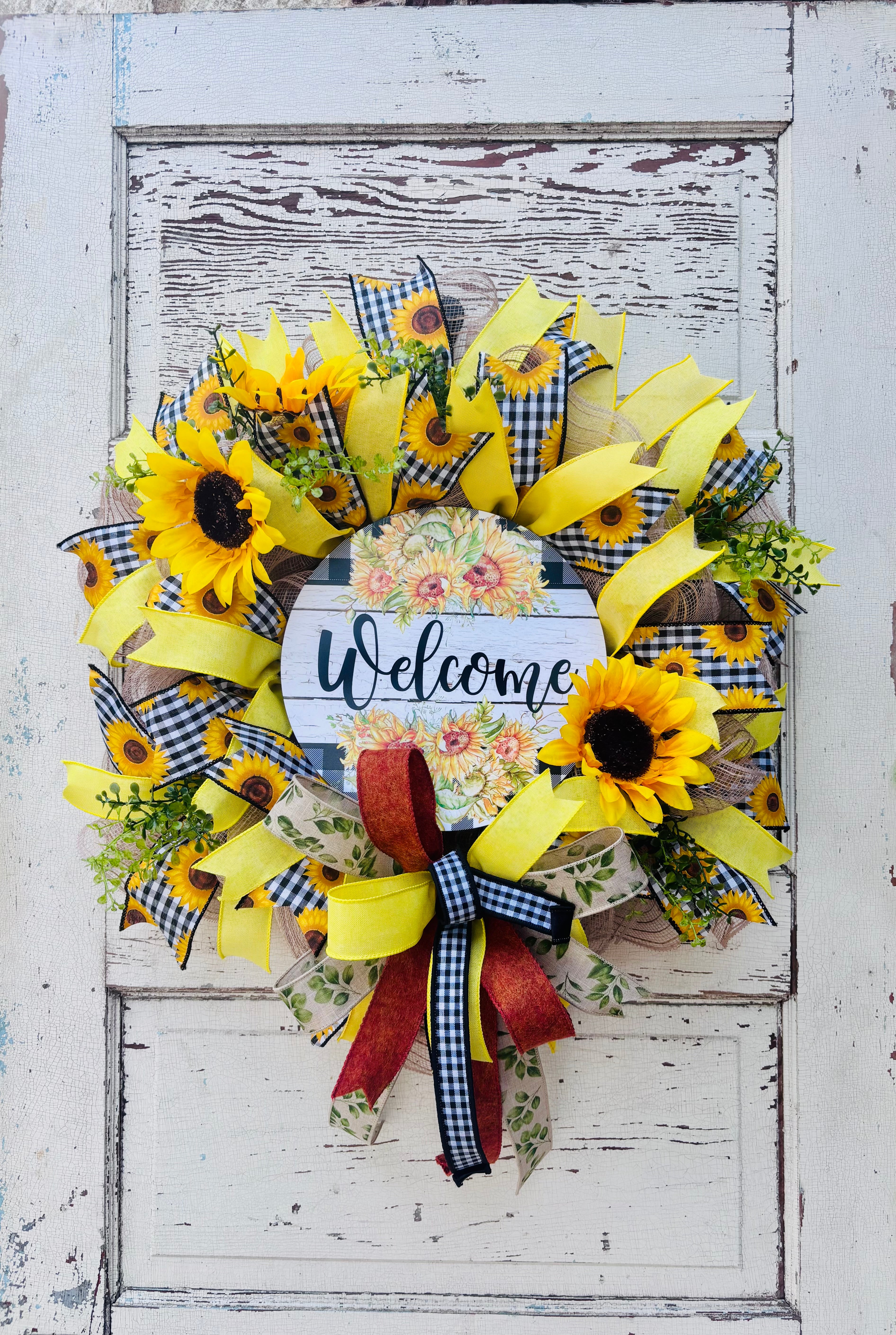 Made to Order 23” Sunflower Wreath