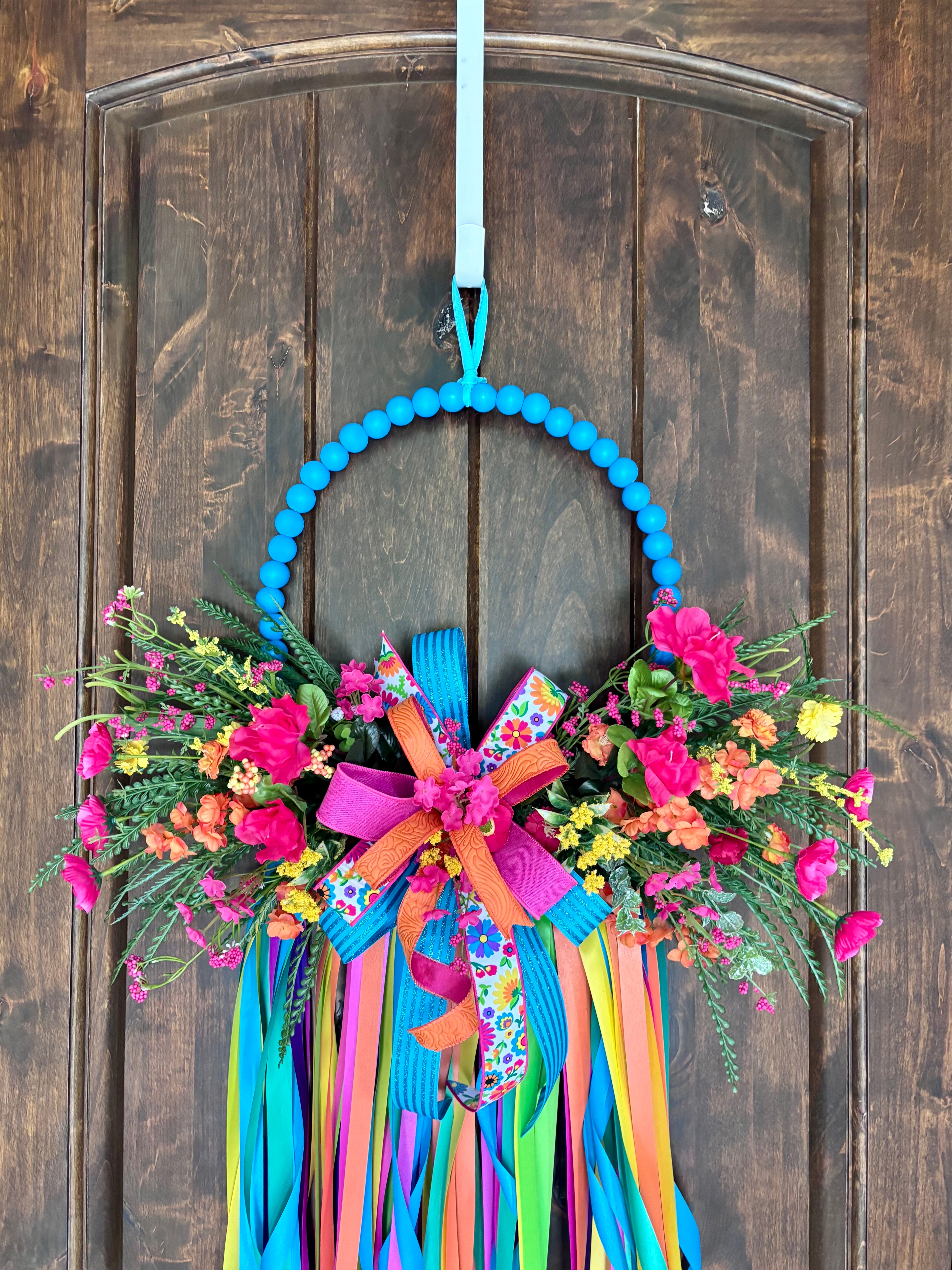 Made to Order Fiesta Flower Burst Beaded Wreath