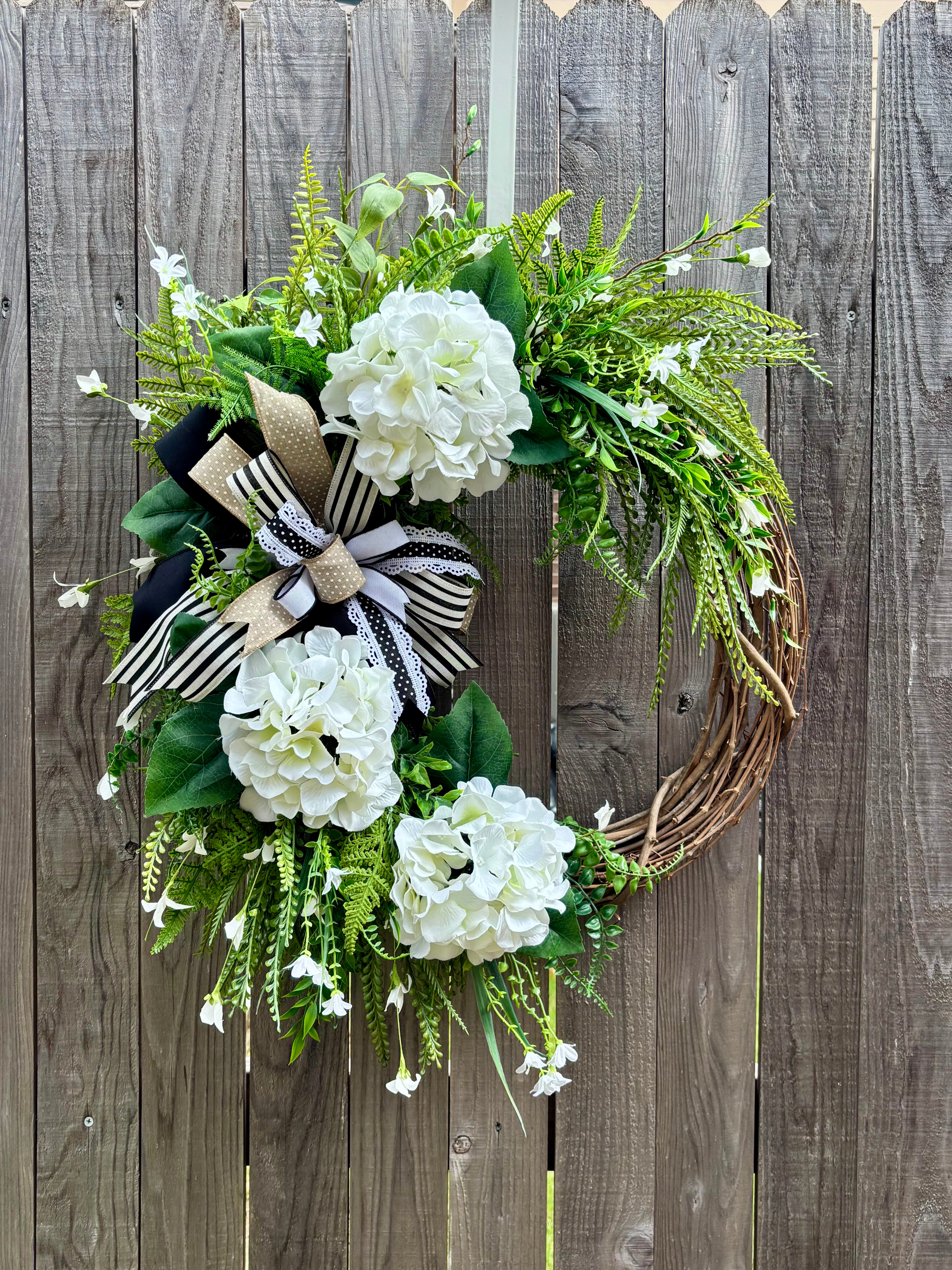 Made to Order Hydrangea Grapevine Wreath
