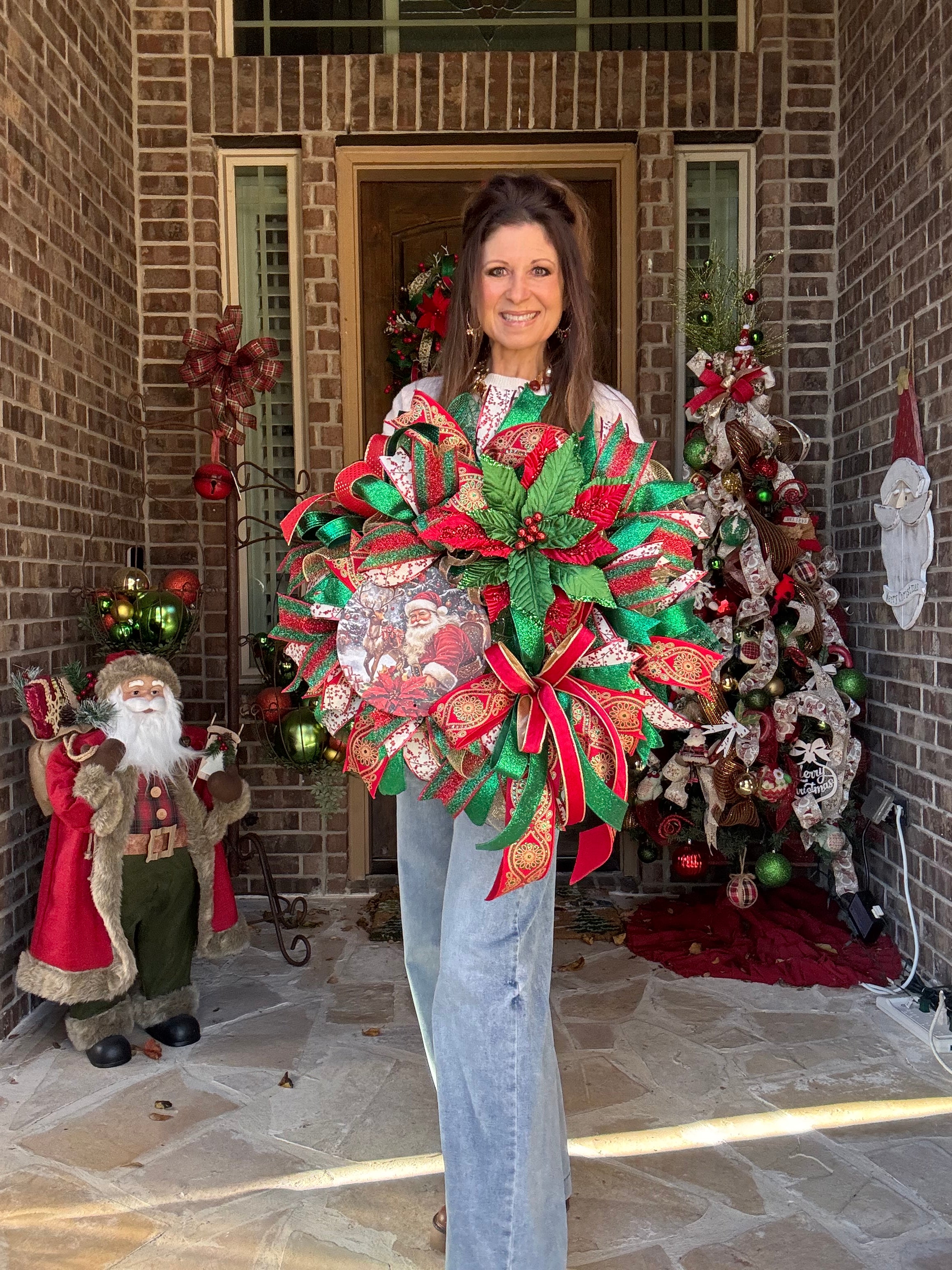 Pretty Poinsettia Wreath