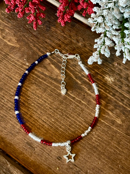 Made to Order Flag Pattern Anklet