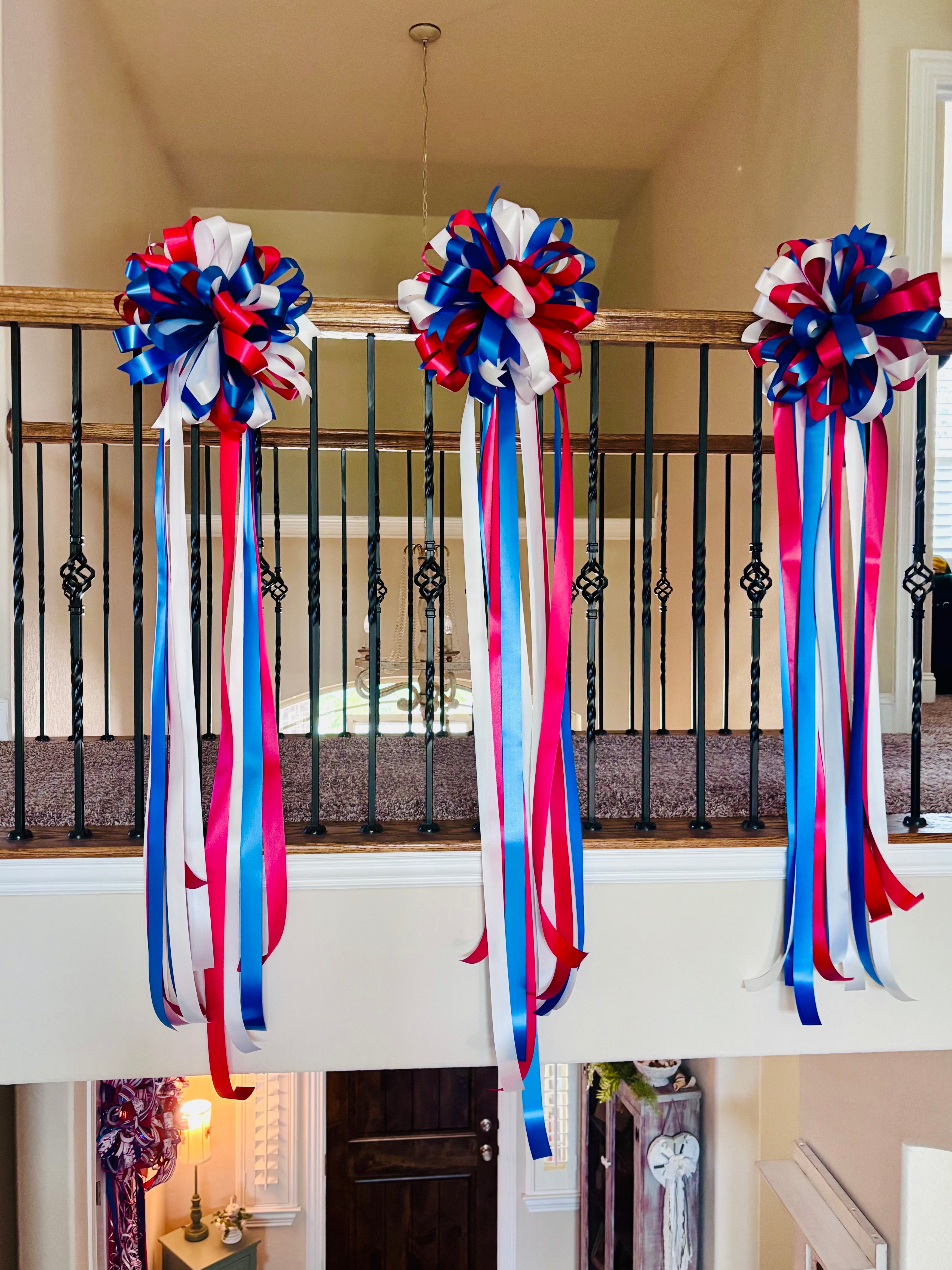 Extra Full Patriotic Bows with Streamers